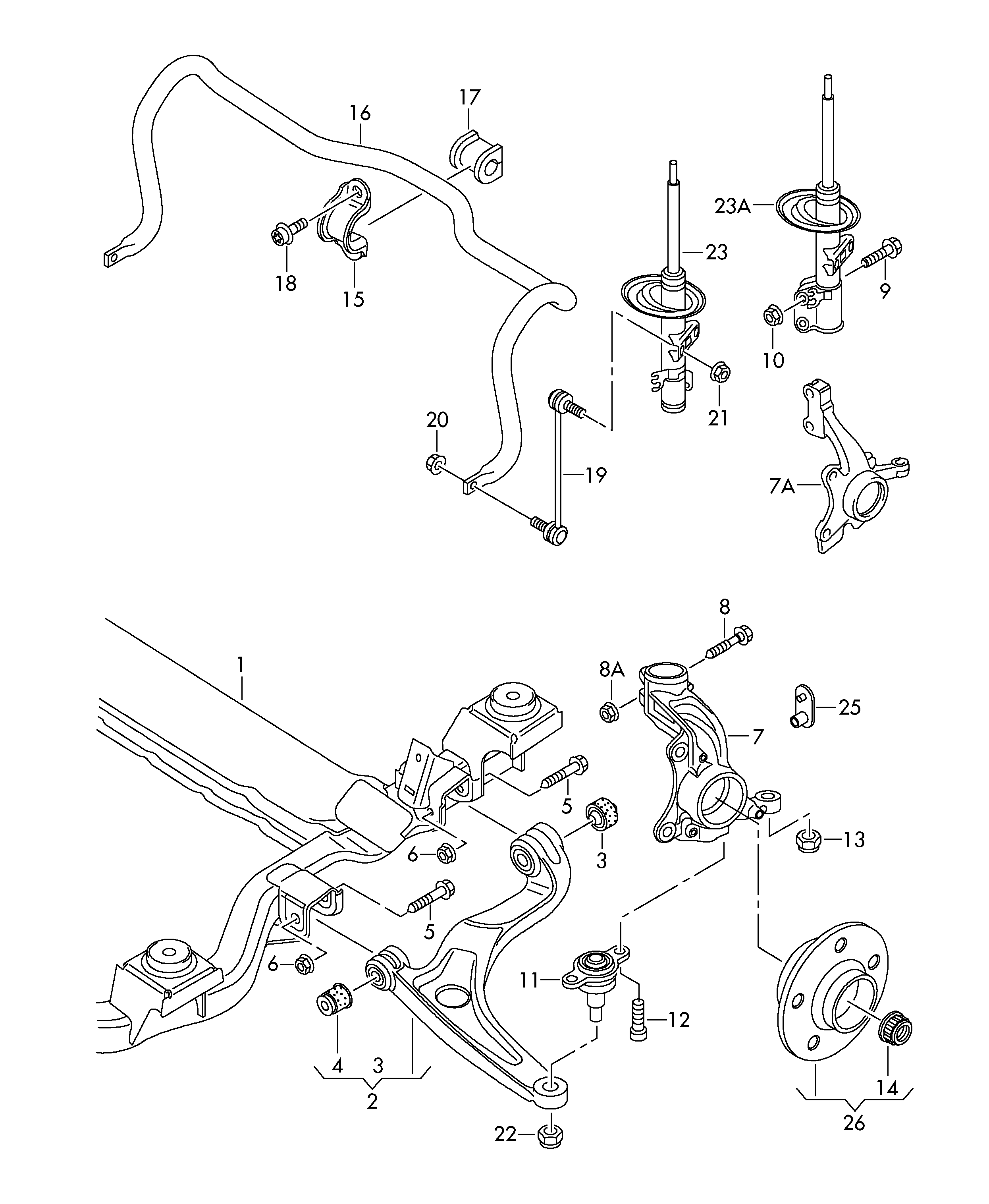 VAG 7H0407361A - Zvislý / nosný čap parts5.com