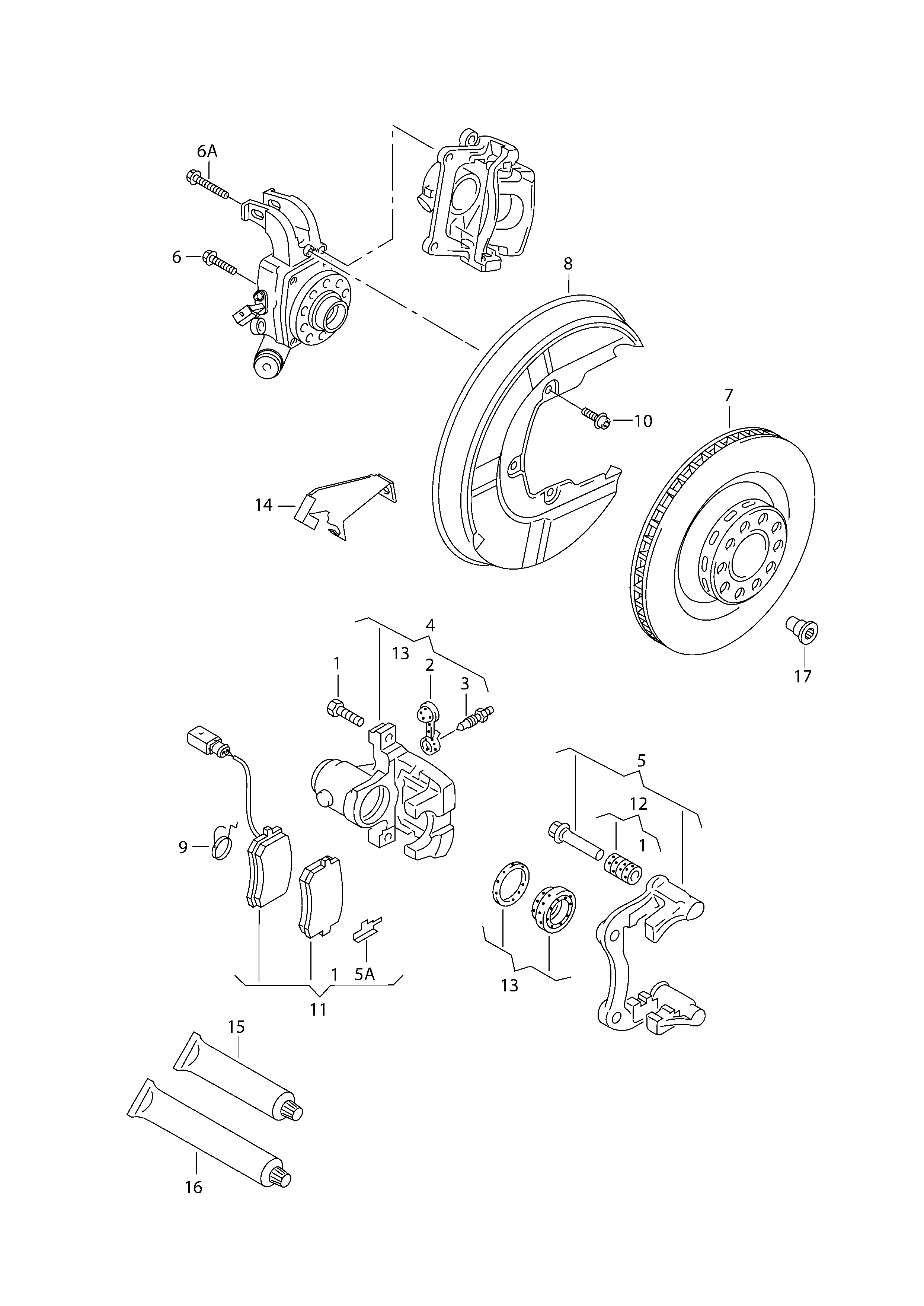 VW 7H0615423A - Etrier frana parts5.com