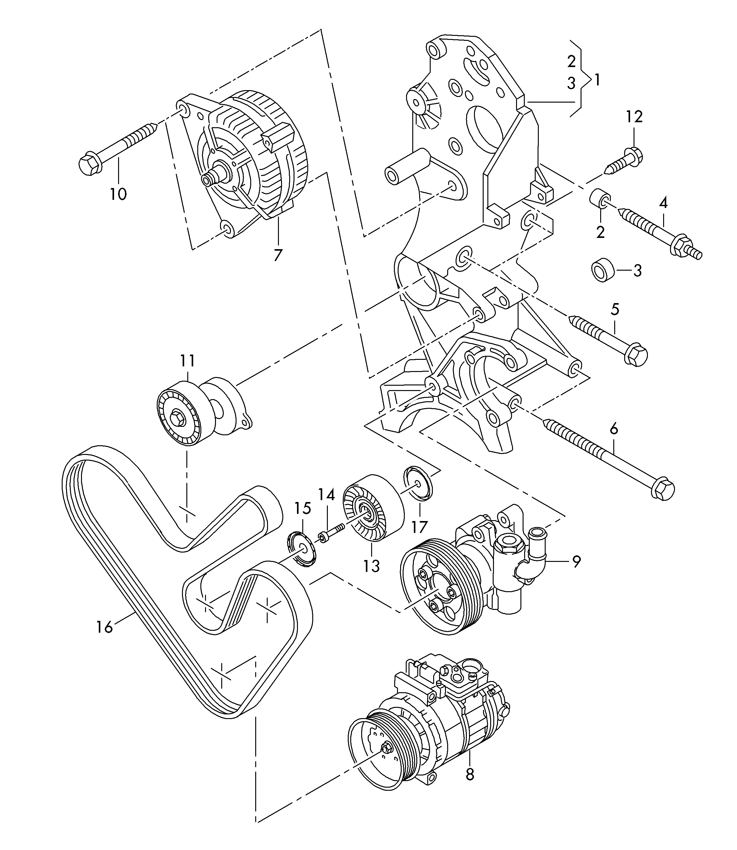 Skoda 03L 903 137 AC - V-Ribbed Belt Set parts5.com