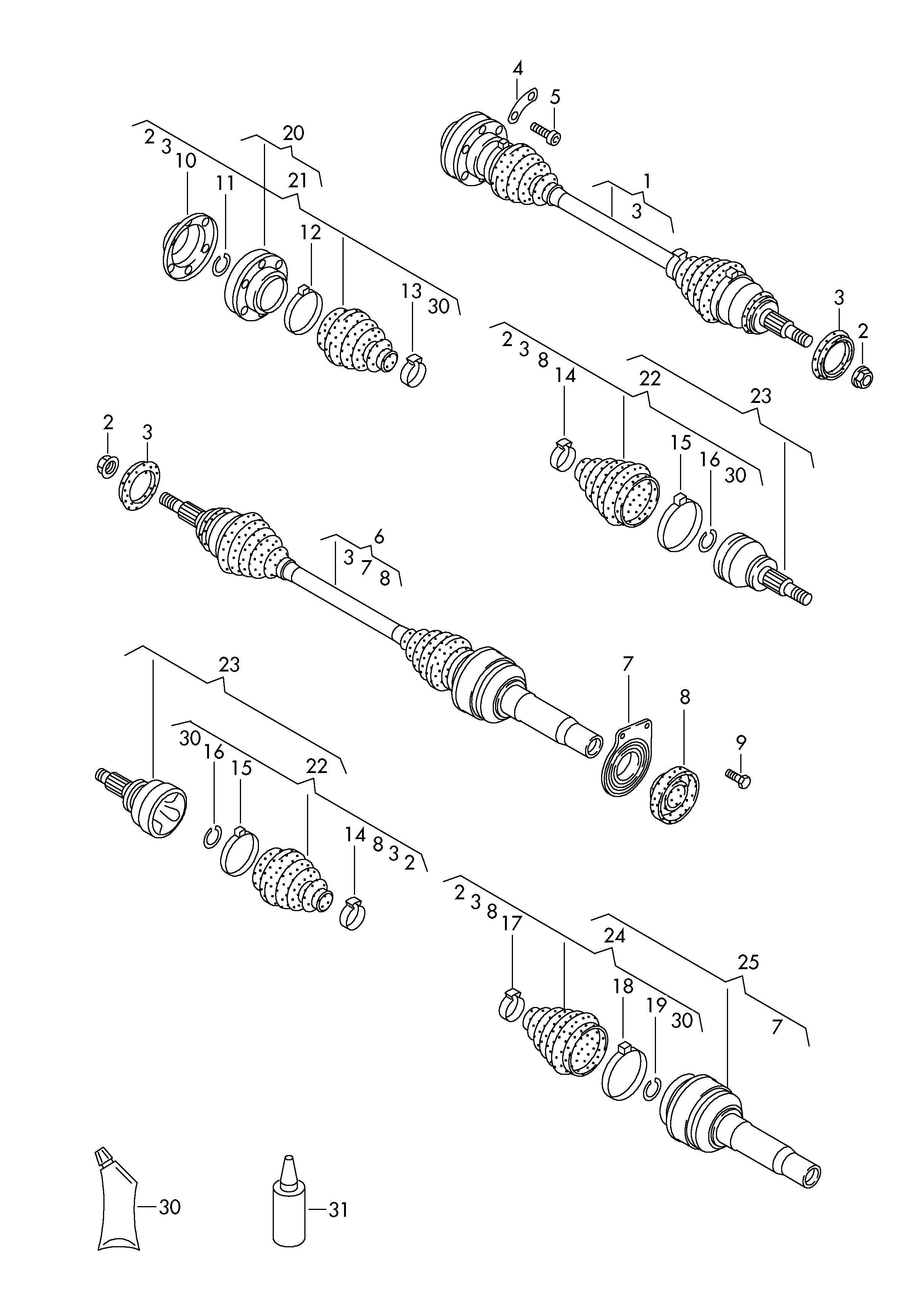 Skoda 7H0 498 203 - Φούσκα, άξονας μετάδ. κίνησης parts5.com