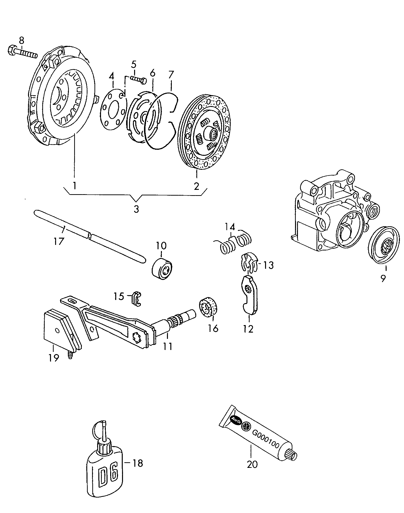 Seat 020 141 165 H - Clutch Release Bearing parts5.com