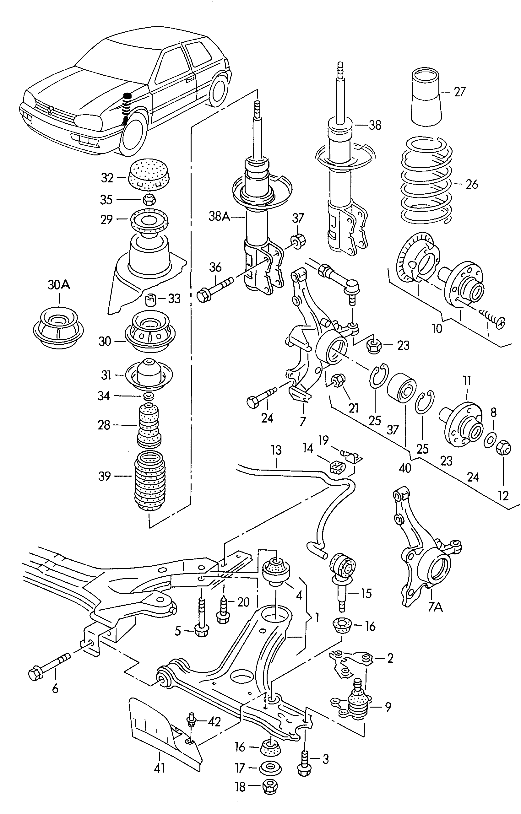 VW (FAW) 357 407 182 - Тампон, носач parts5.com