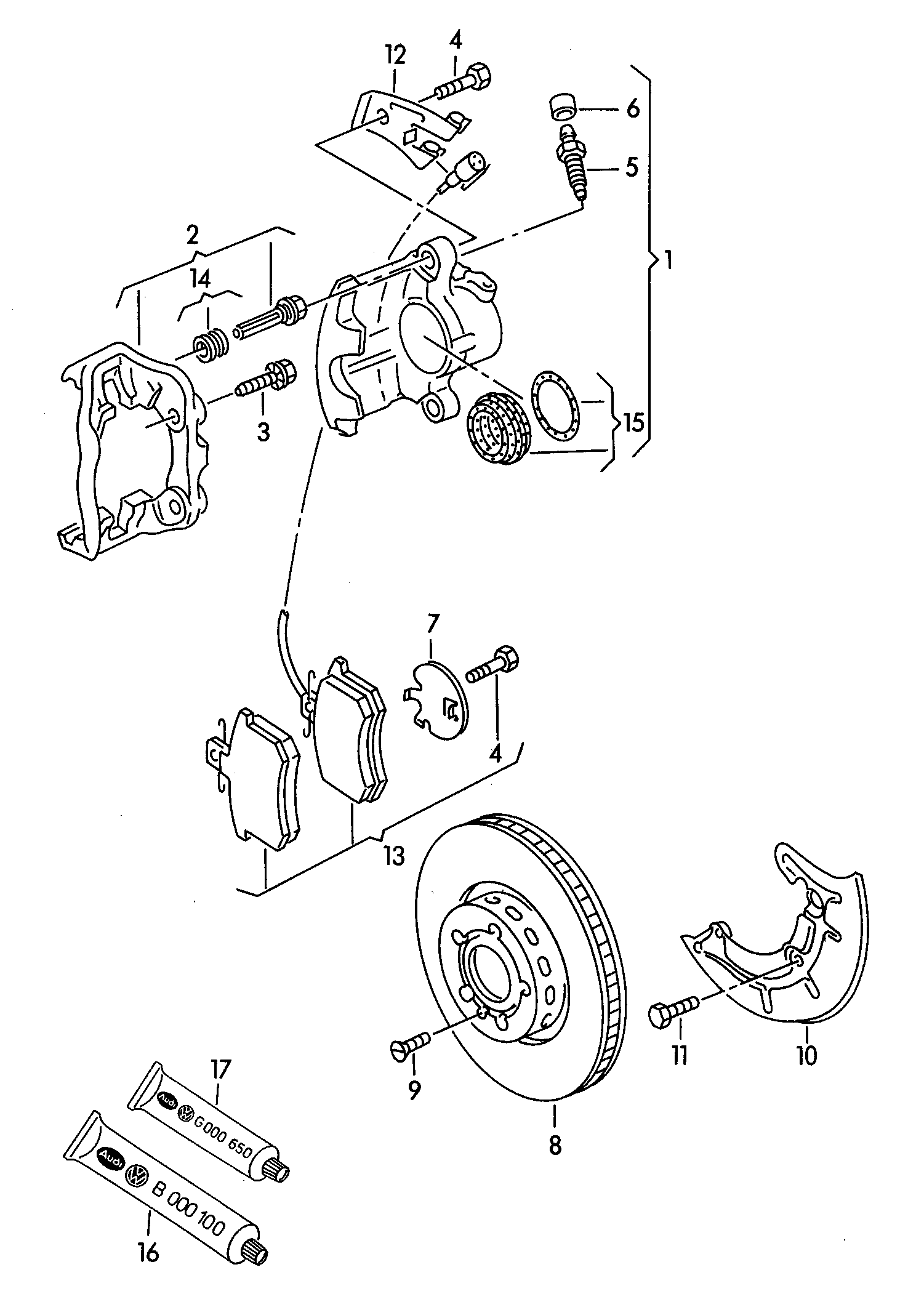 Seat 357 615 123 C - Etrier frana parts5.com