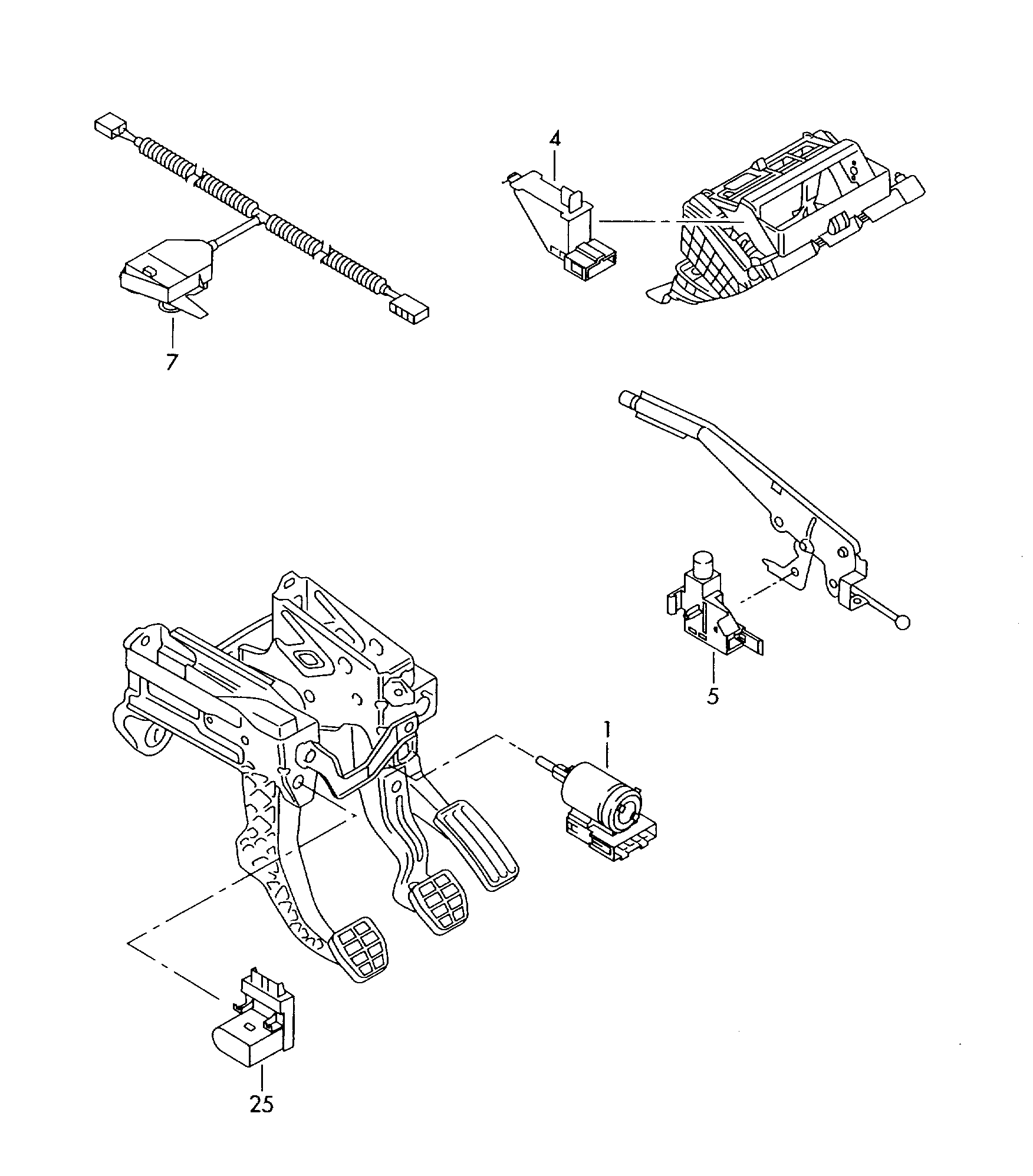 VAG 8E0927189B - Şalter, debriyaj kumandası (motor kumandası) parts5.com