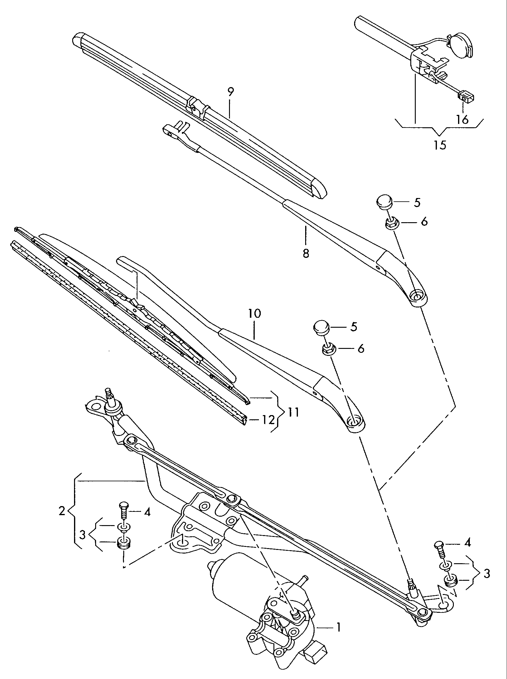 Skoda 7H1955603 - Wiper Linkage parts5.com