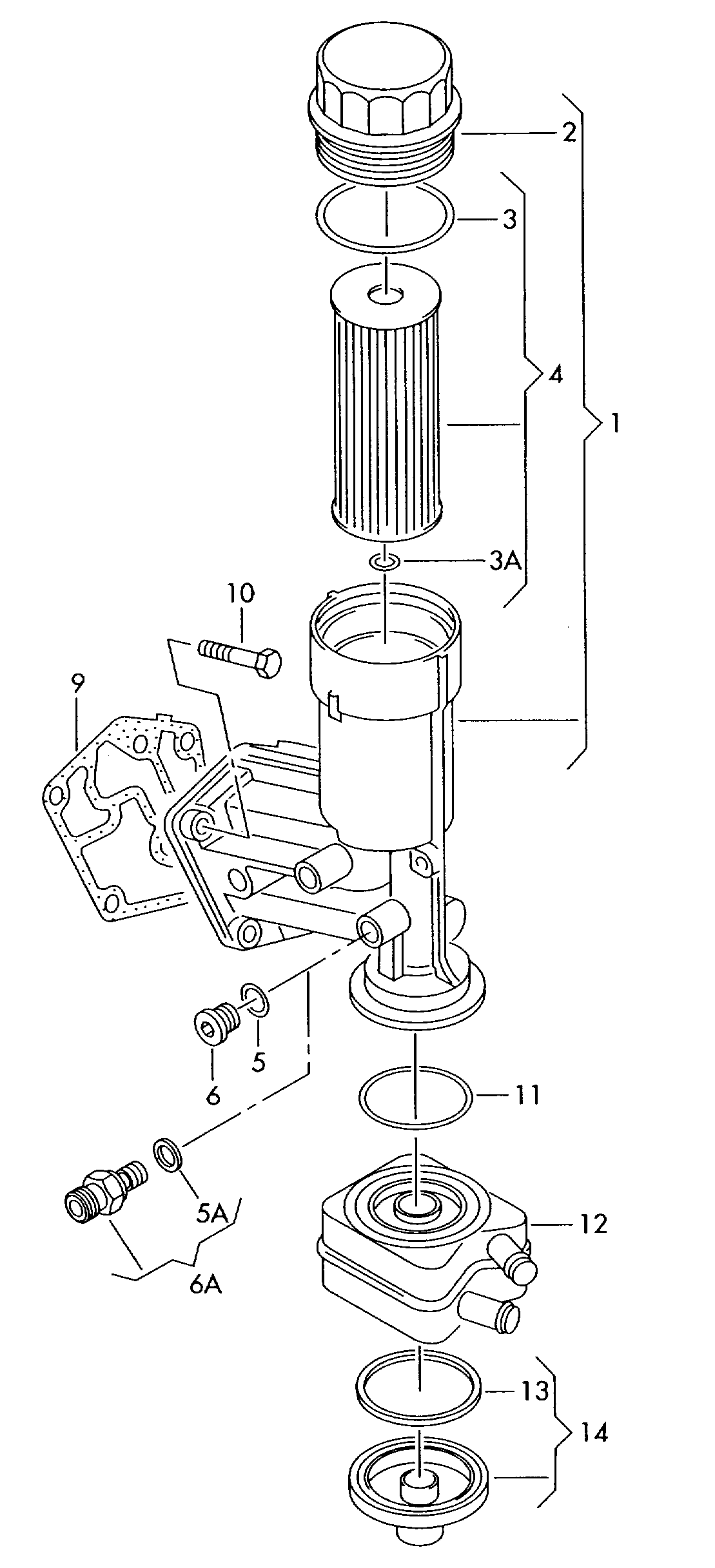 Seat 045115389H - Olajhűtő, motorolaj parts5.com