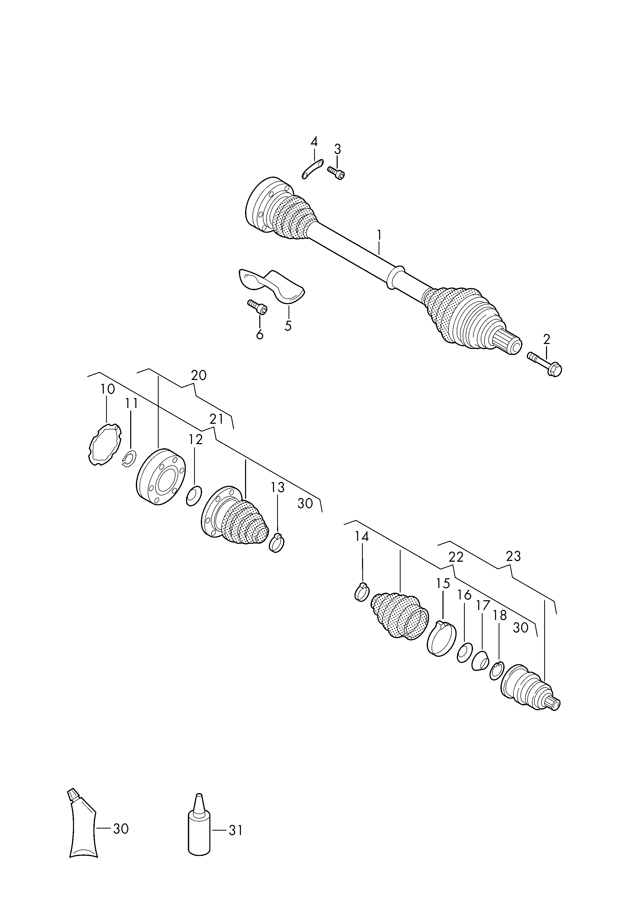 Skoda 1K0 498 099 - Joint Kit, drive shaft parts5.com