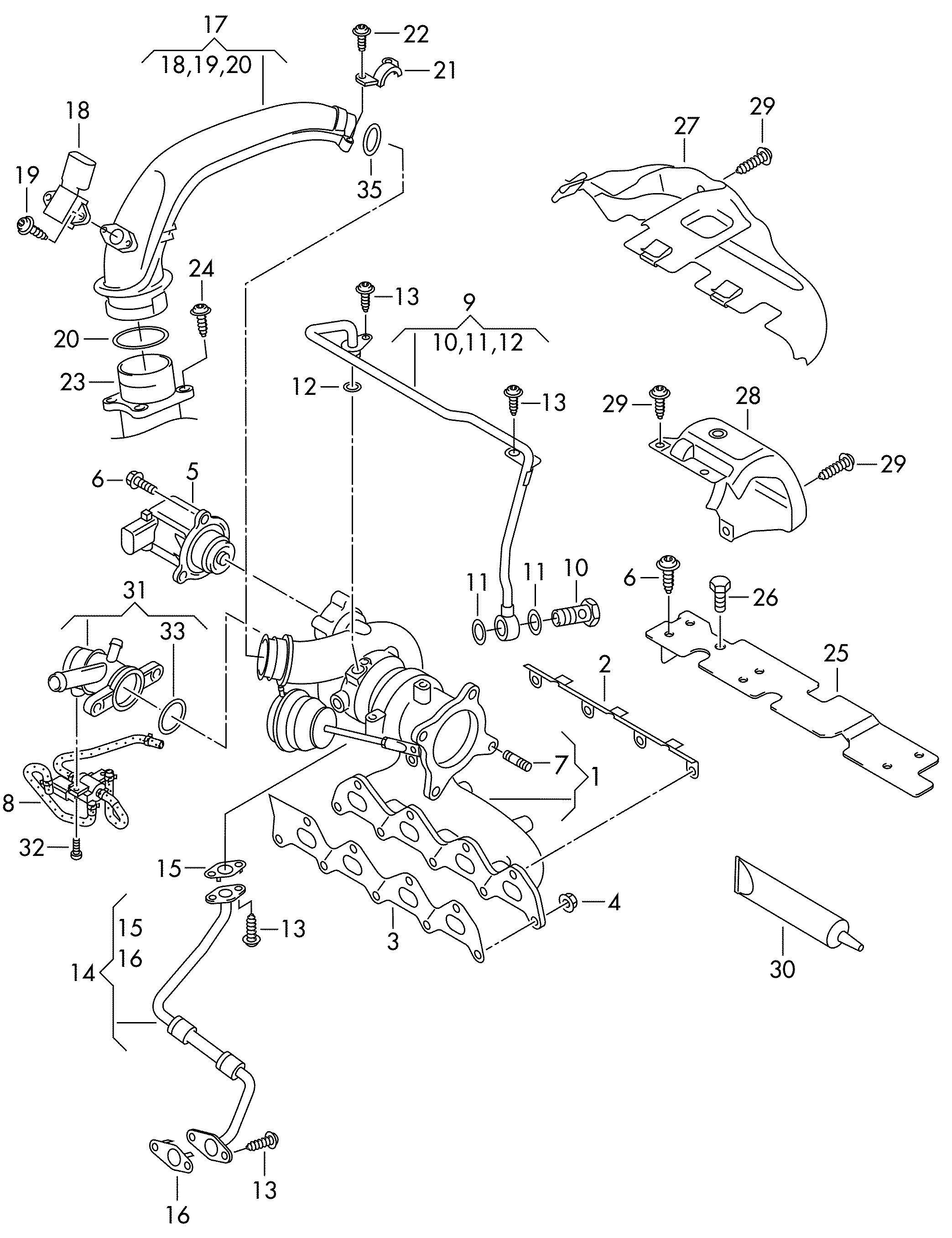 Seat 03C 145 757A - Garnitura etans., compresor parts5.com