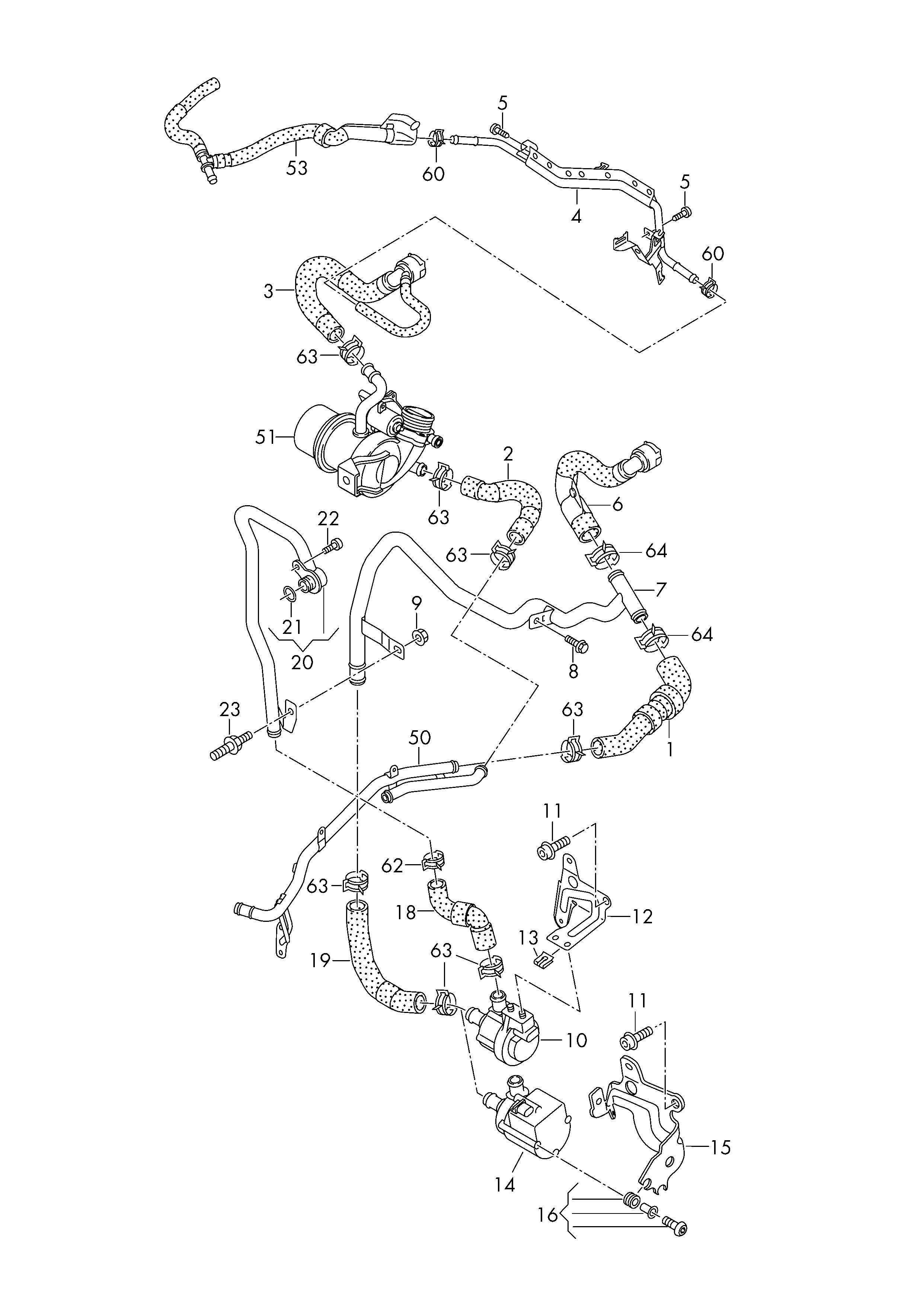 VW 5Q0 121 093 AK - Дополнительный водяной насос parts5.com