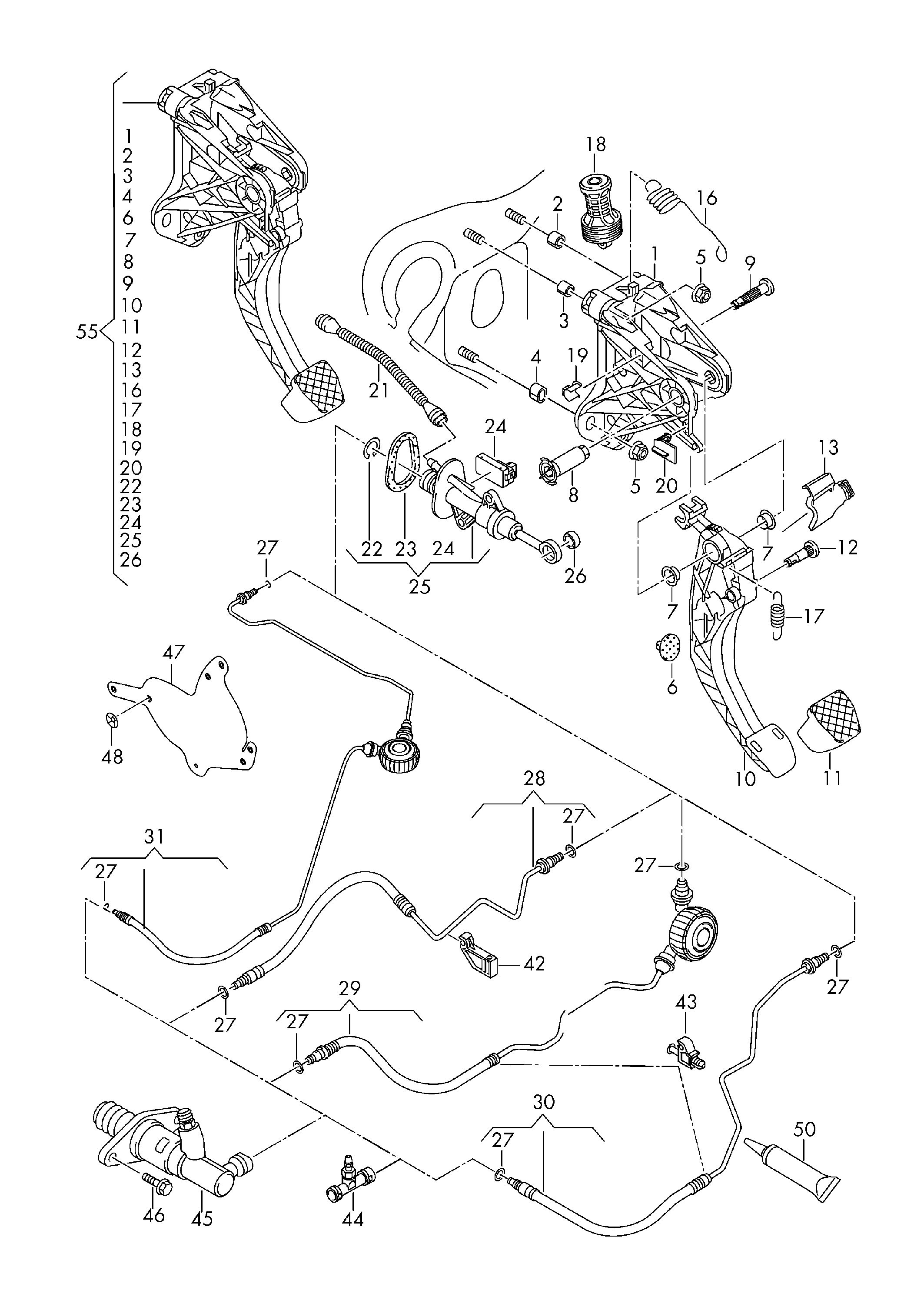 VAG 5Q0 721 261C - Κάτω αντλία συμπλέκτη, συμπλέκτης parts5.com