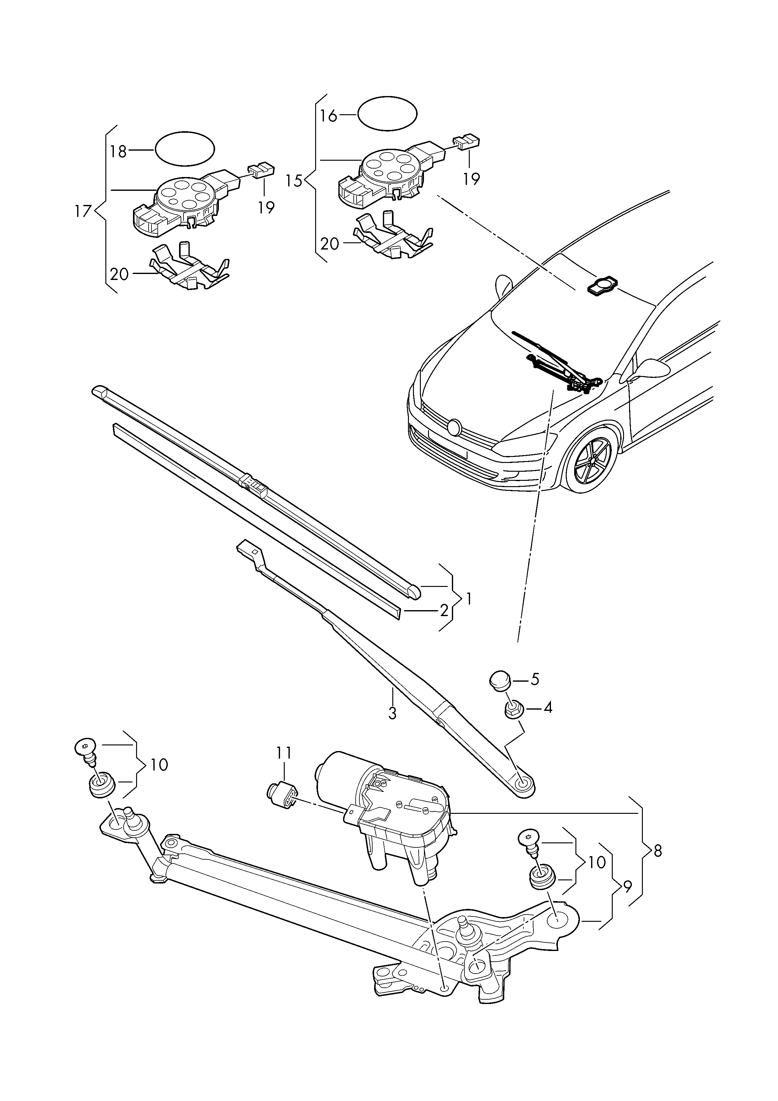 VAG 5G1 998 002 - Silecek süpürgesi parts5.com