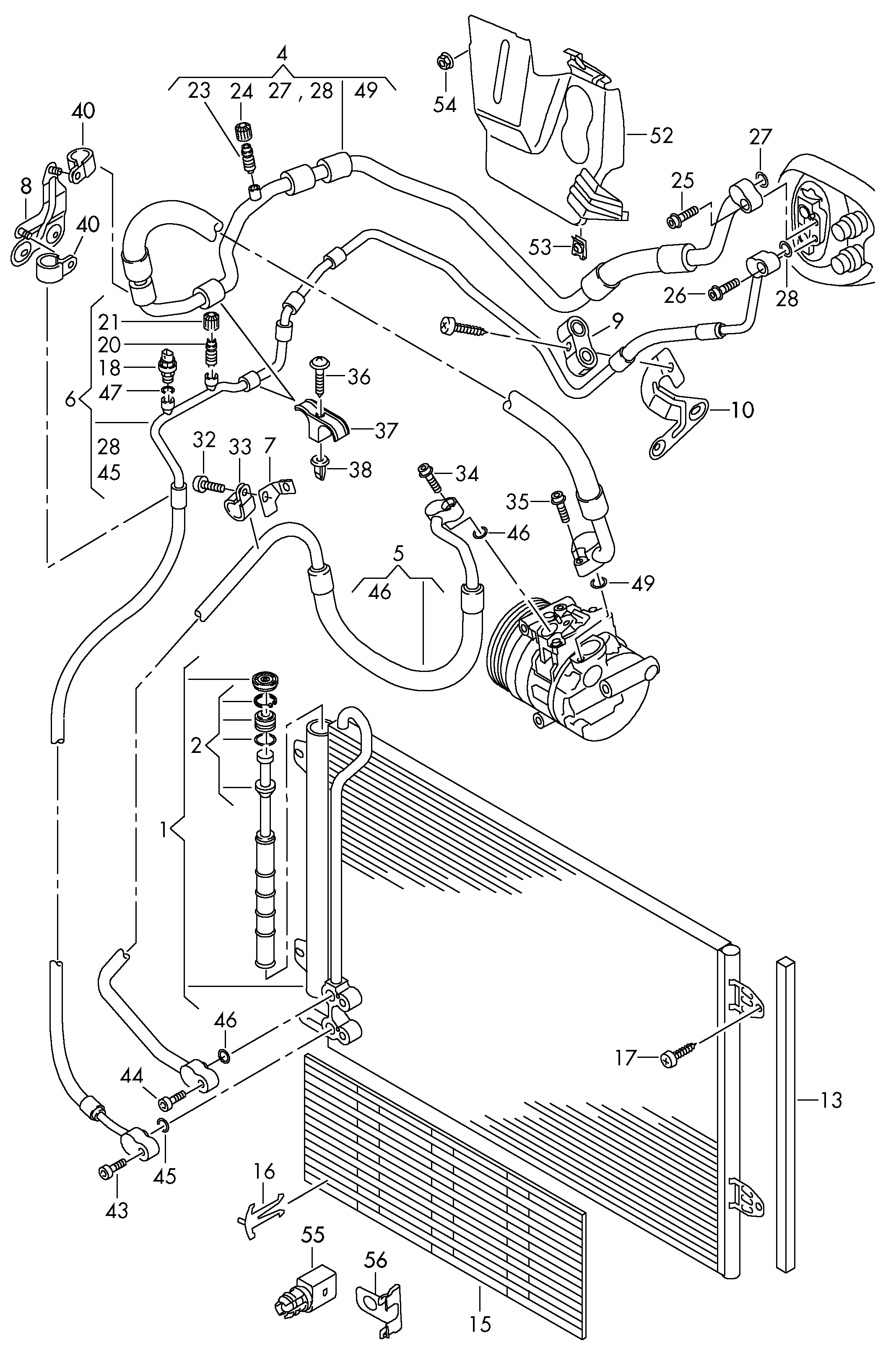 VW 1K0 959 126 A - Przełącznik ciśnieniowy, klimatyzacja parts5.com