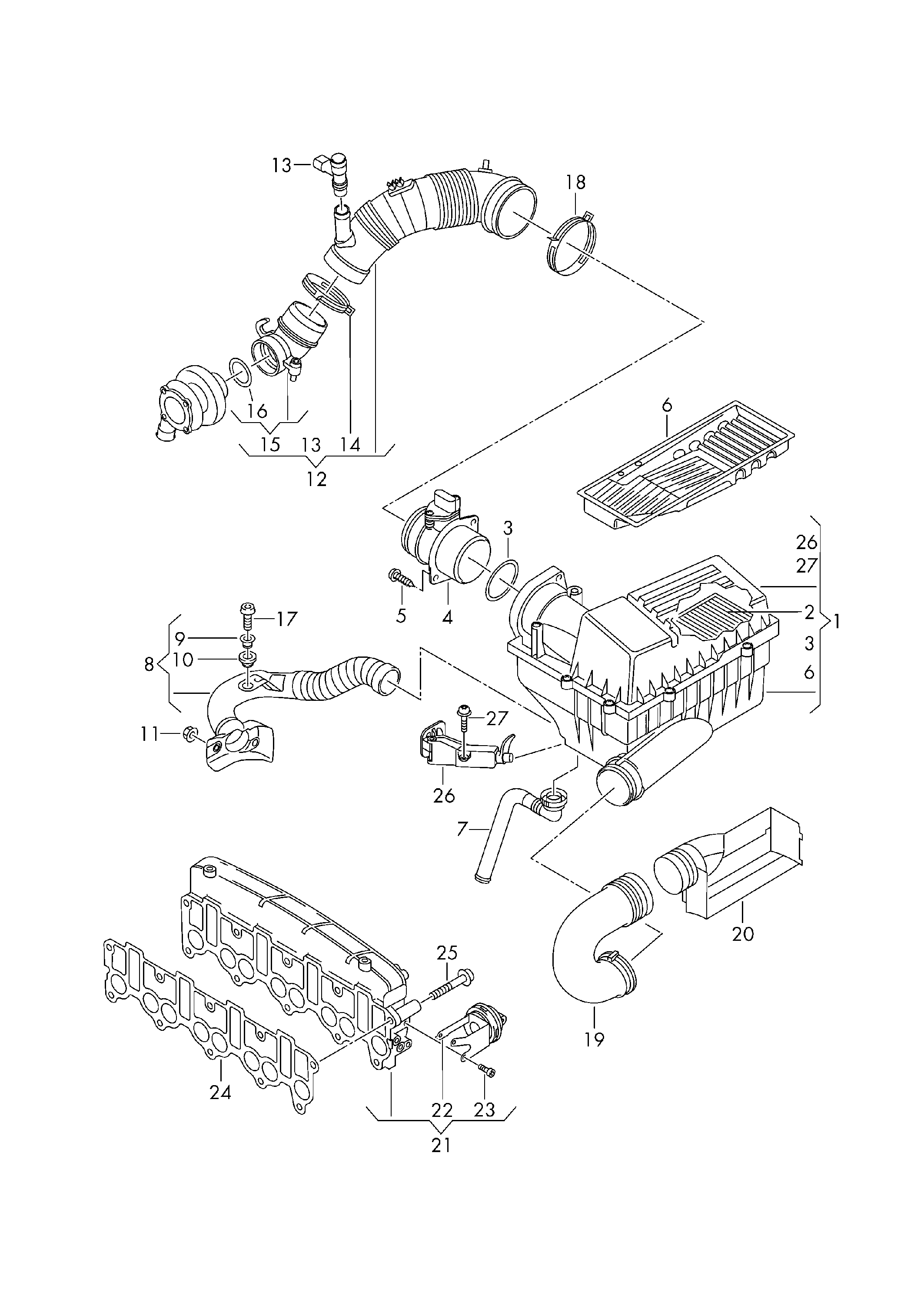 VW 3C0 129 607AS - Air Filter parts5.com