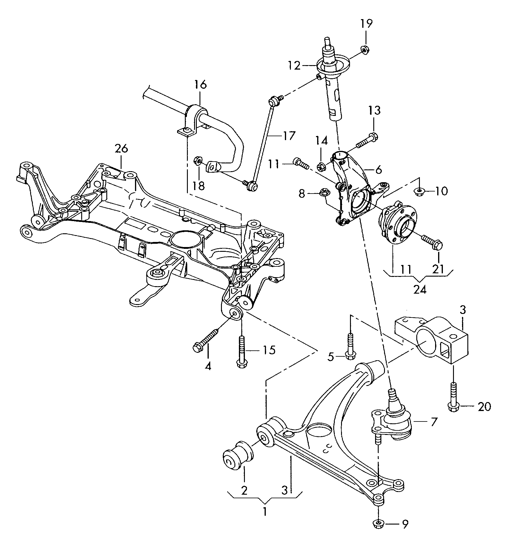 CUPRA 3C0 407 365A - Articulatie sarcina / ghidare parts5.com