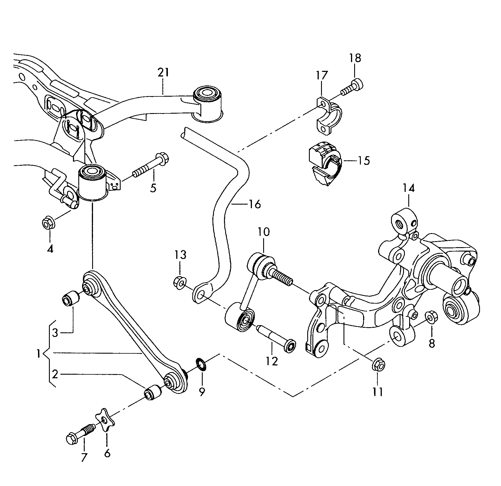 AUDI 1K0 505 465 AA - Тяга / стойка, стабилизатор parts5.com