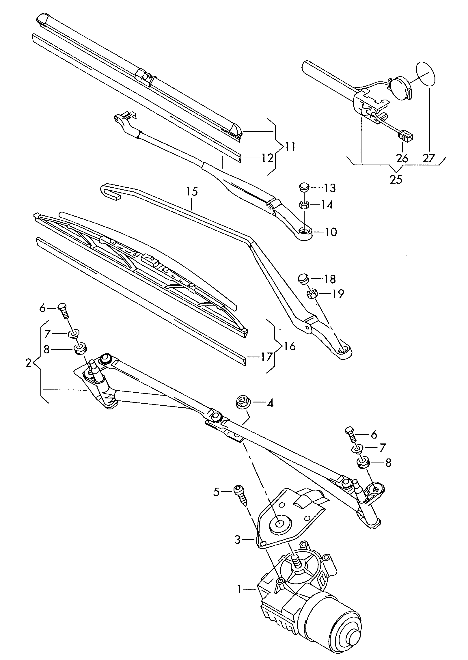 AUDI 6Q1955601B - Wiper Linkage parts5.com