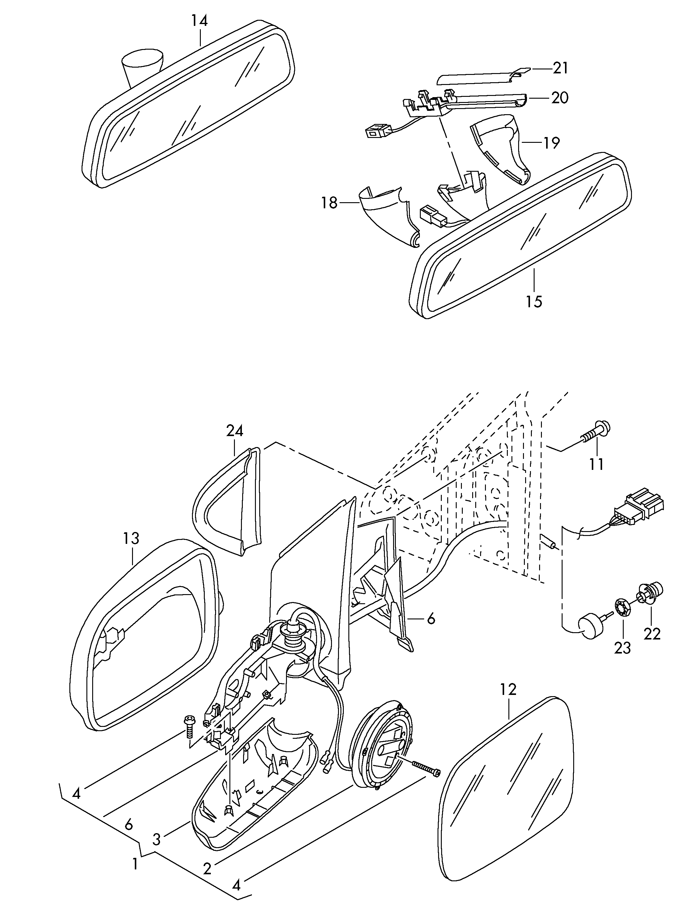 VAG 6Q0857521F - Outside Mirror parts5.com