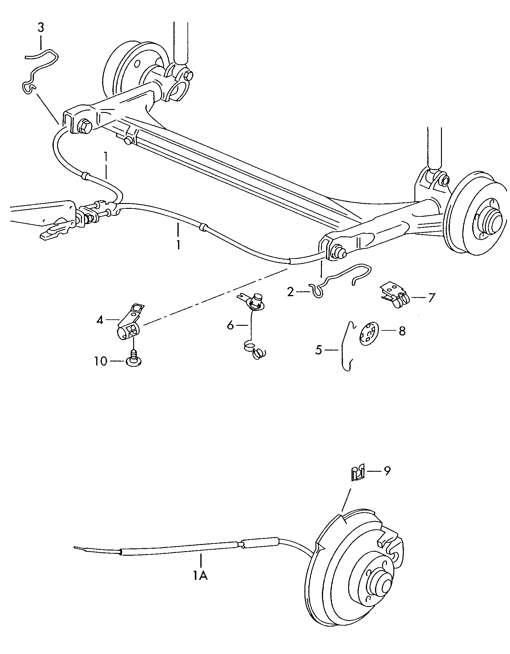 Skoda 6Q0 609 721 M - Жило, ръчна спирачка parts5.com