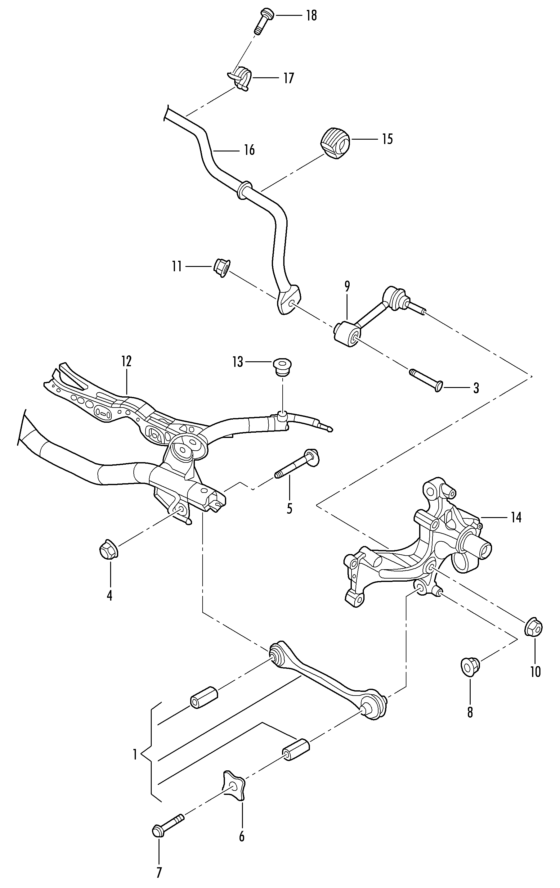 VW 1K0 501 529 H - Brat, suspensie roata parts5.com