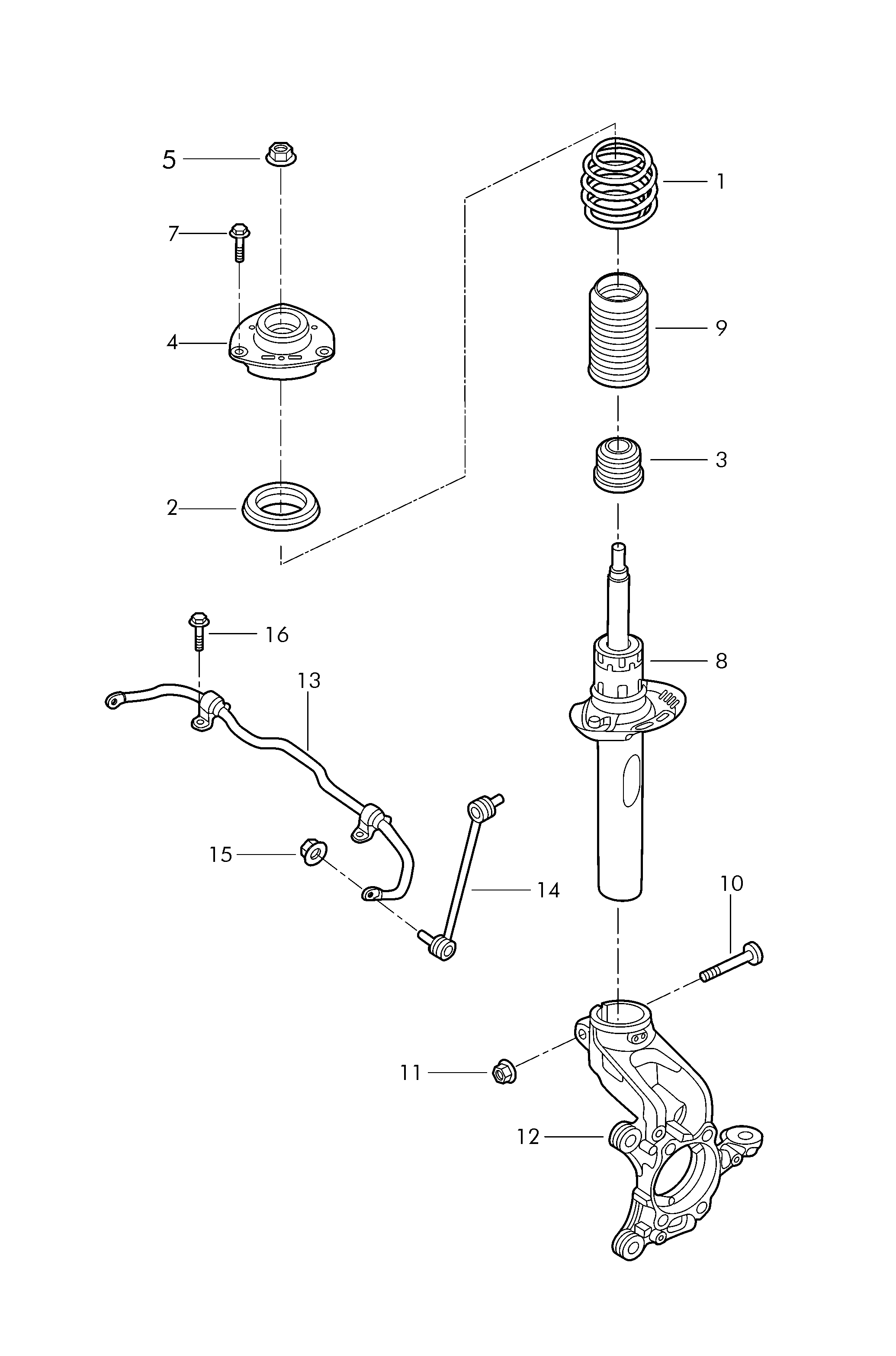 AUDI N   912 464 01 - Zestaw naprawczy, zawieszenie koła parts5.com