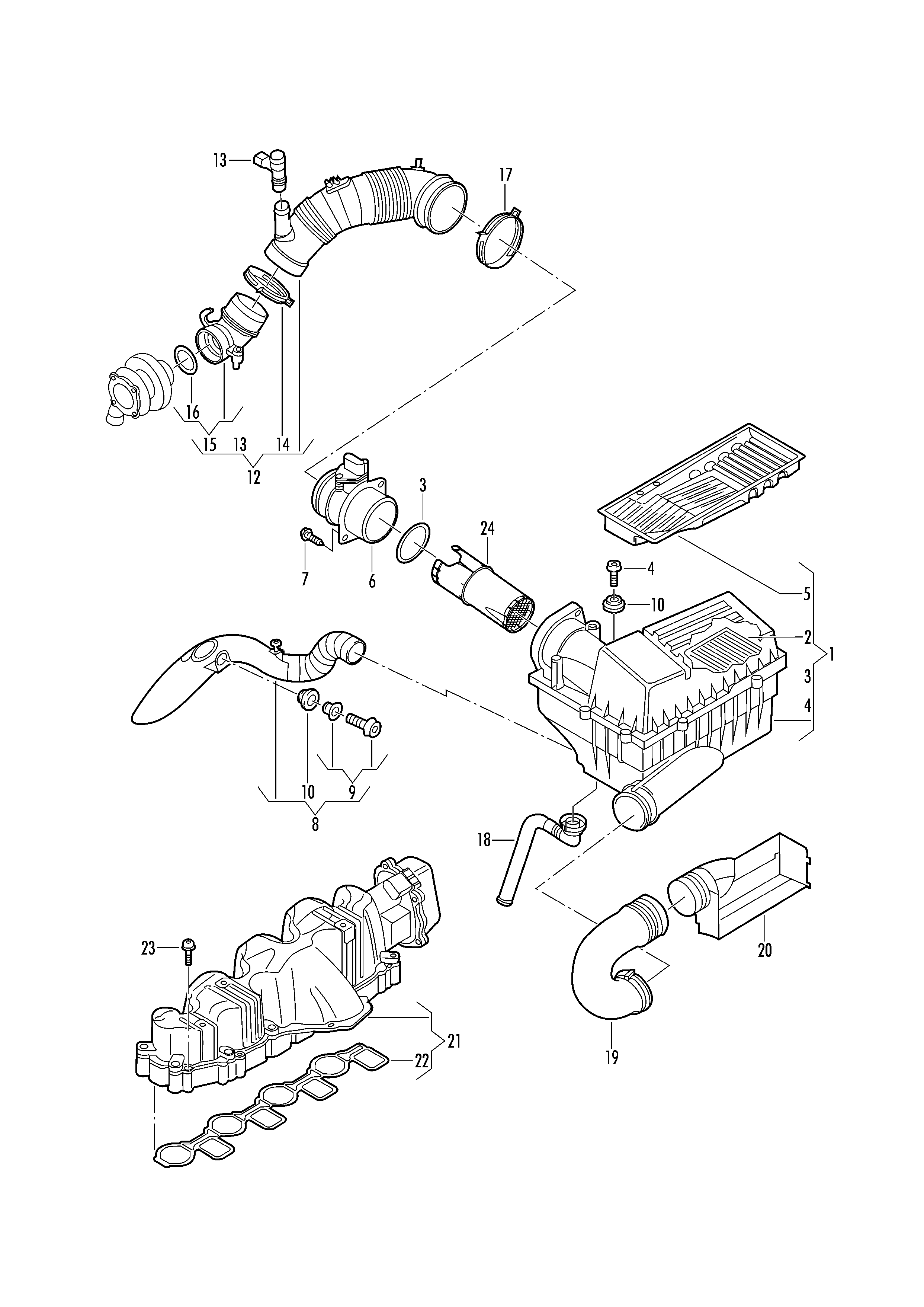 AUDI 1K0 129 620 D - Air Filter parts5.com