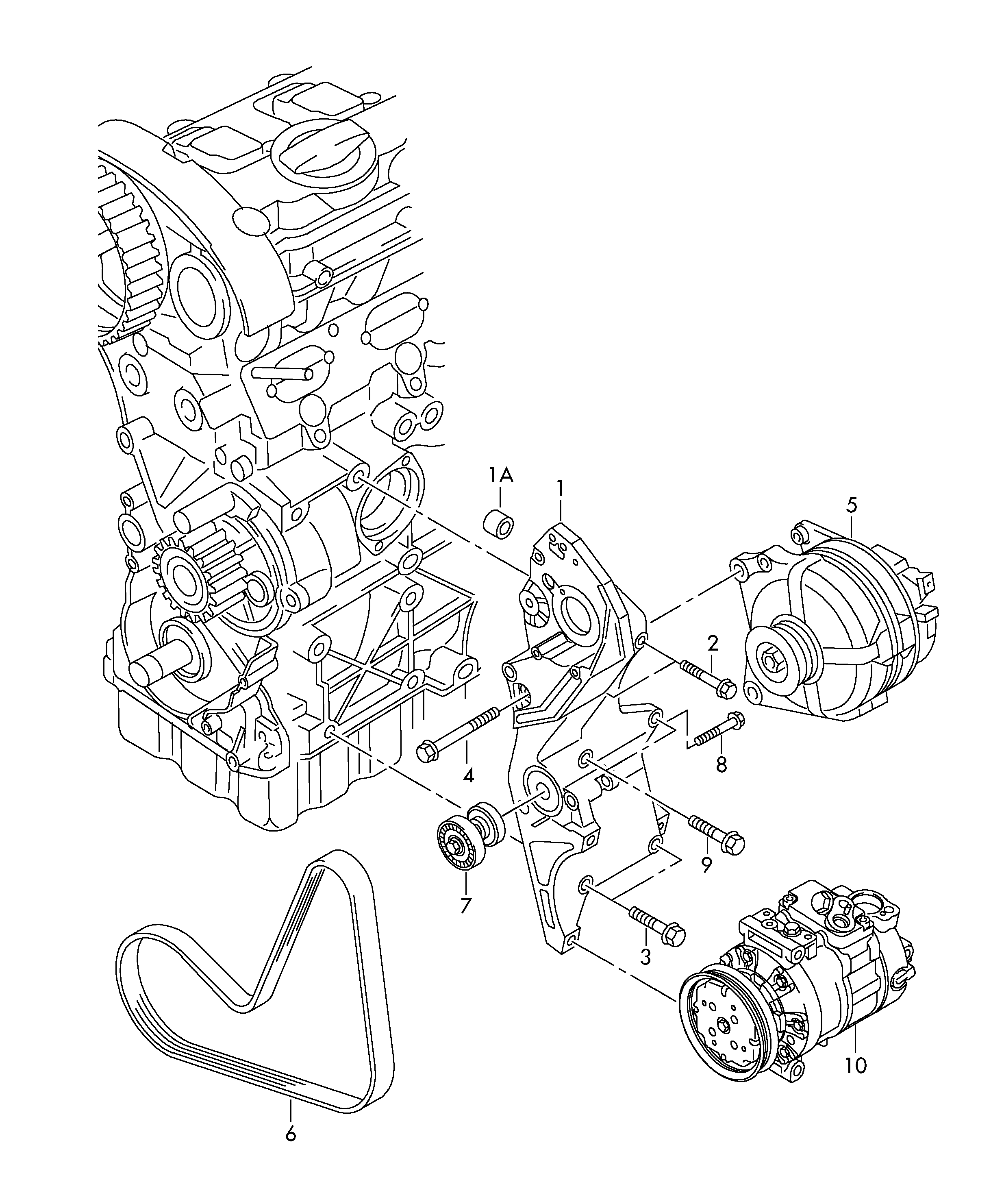 VW 038 903 315 AP - Napínák, žebrovaný klínový řemen parts5.com