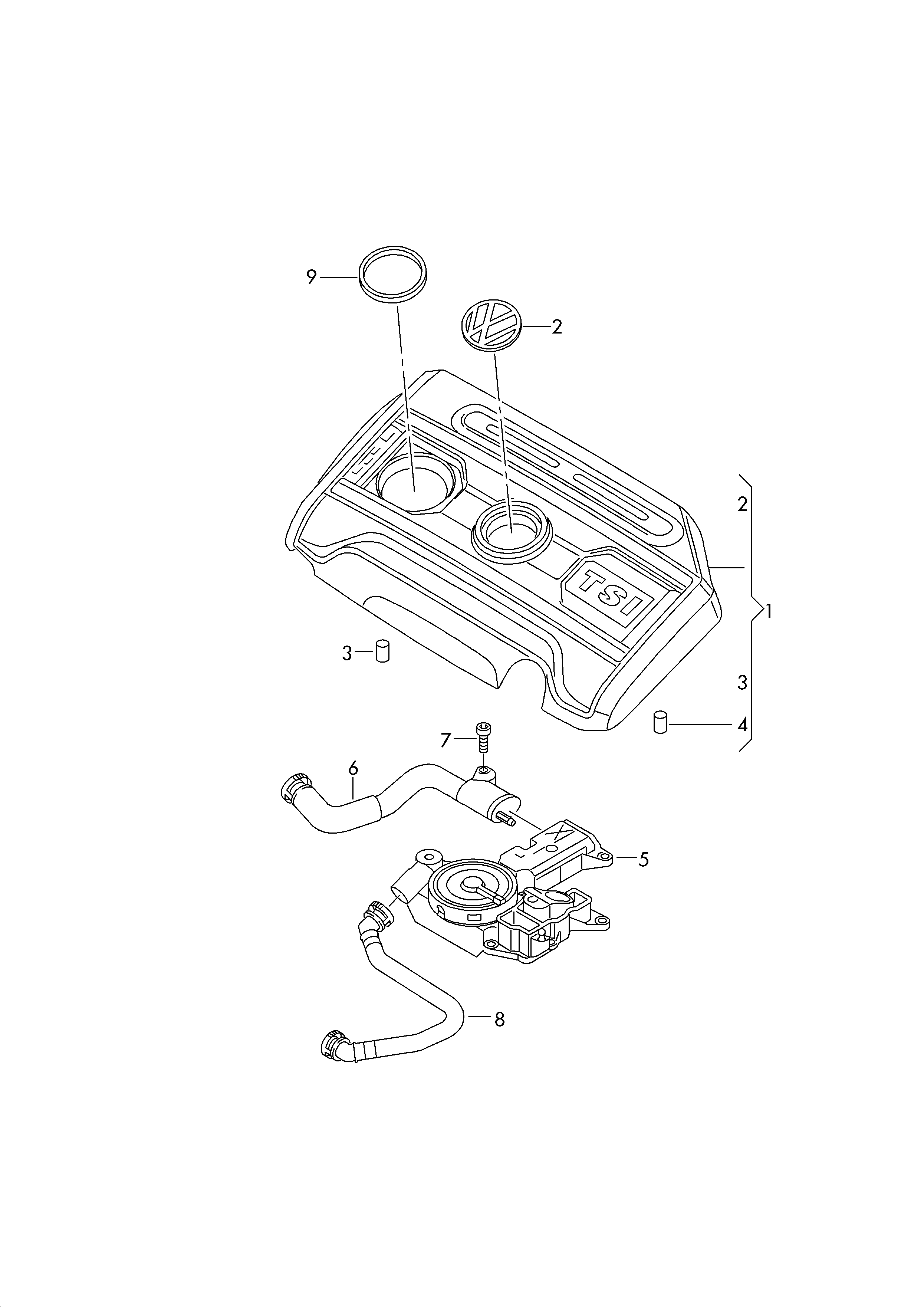 Skoda 06J103221 - Furtun, aerisire chiulasa parts5.com