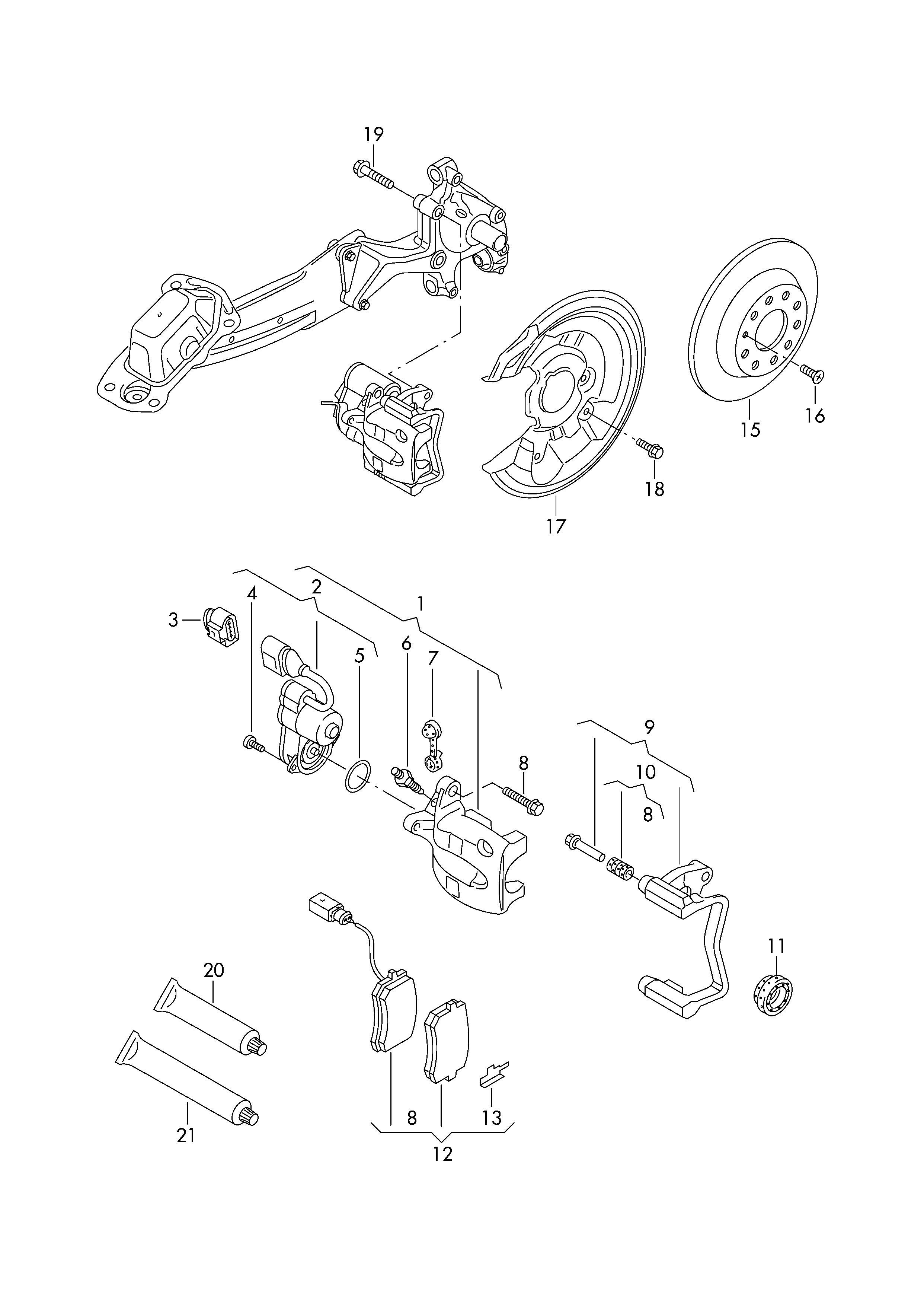 VAG 3AA 698 451 - Σετ τακάκια, δισκόφρενα parts5.com