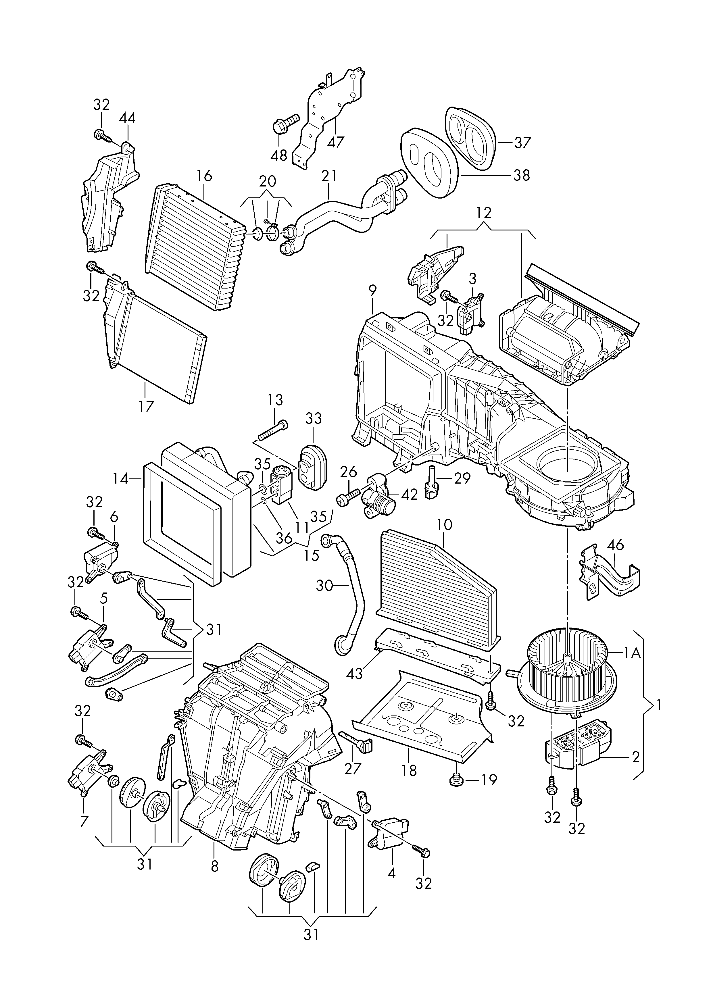 AUDI 3C1 820 015 AA - Interior Blower parts5.com