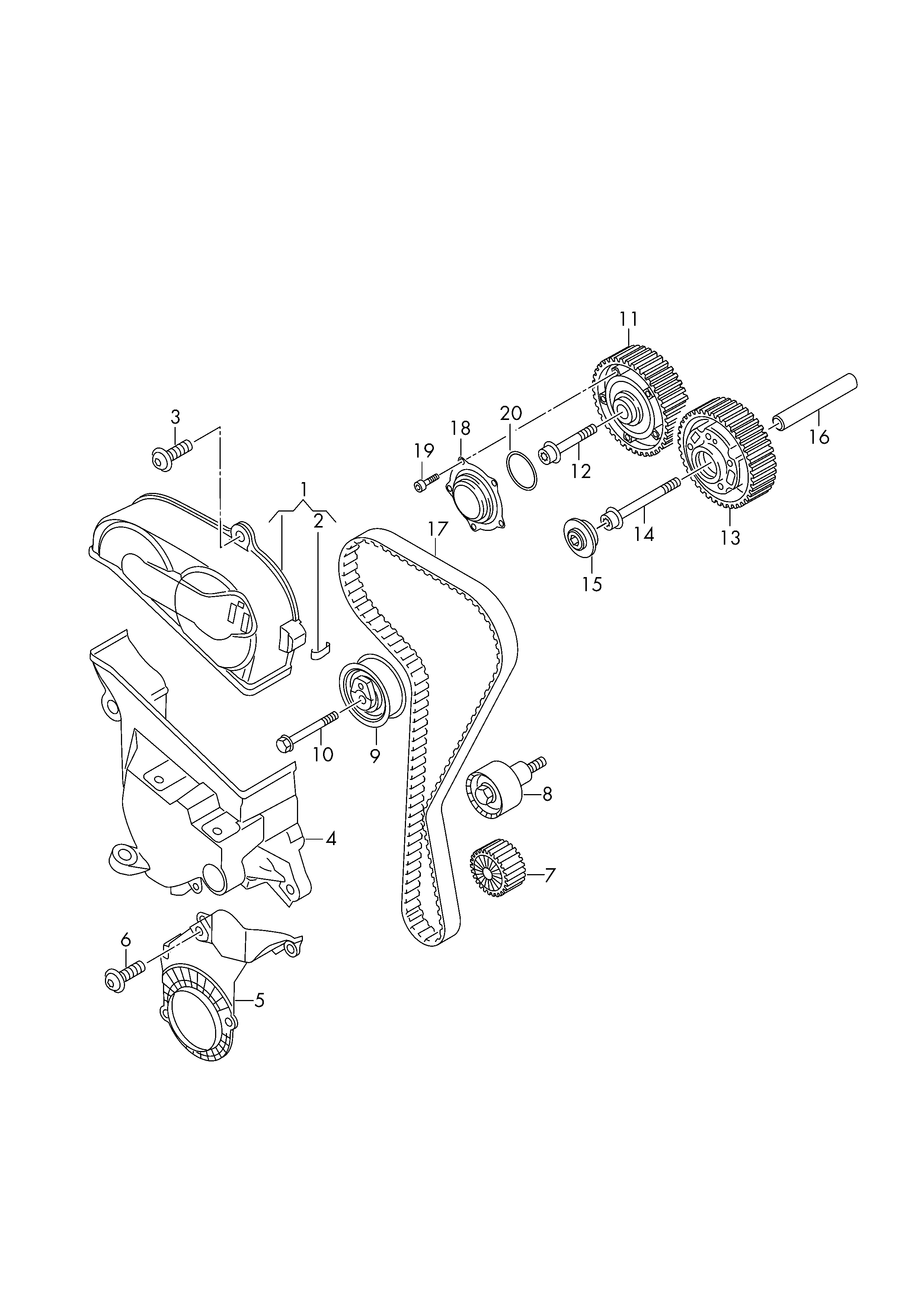 AUDI 04E 109 479 H - Kiristysrulla, hammashihnat parts5.com