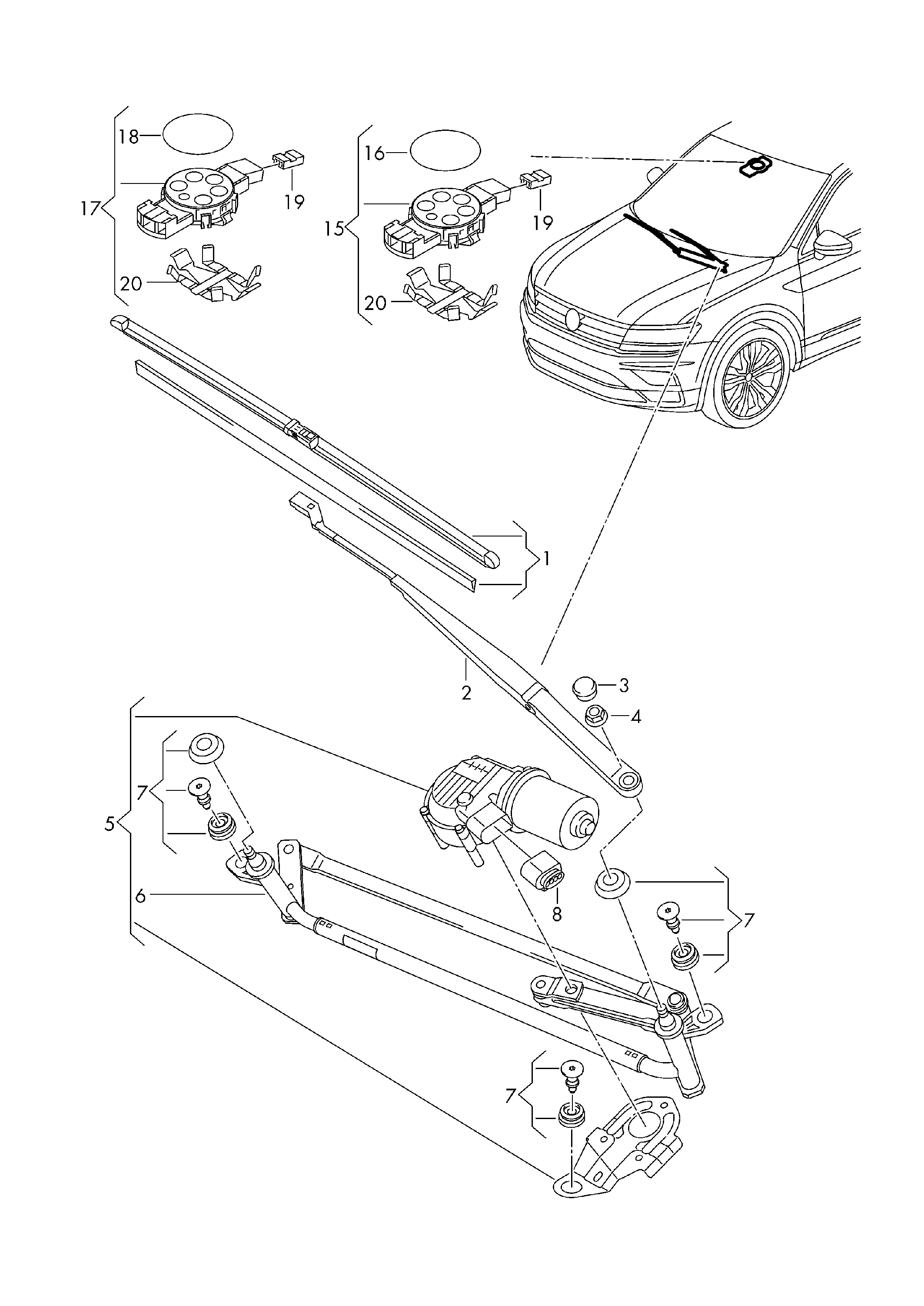 VW 5NB 998 002 - Wiper Blade parts5.com