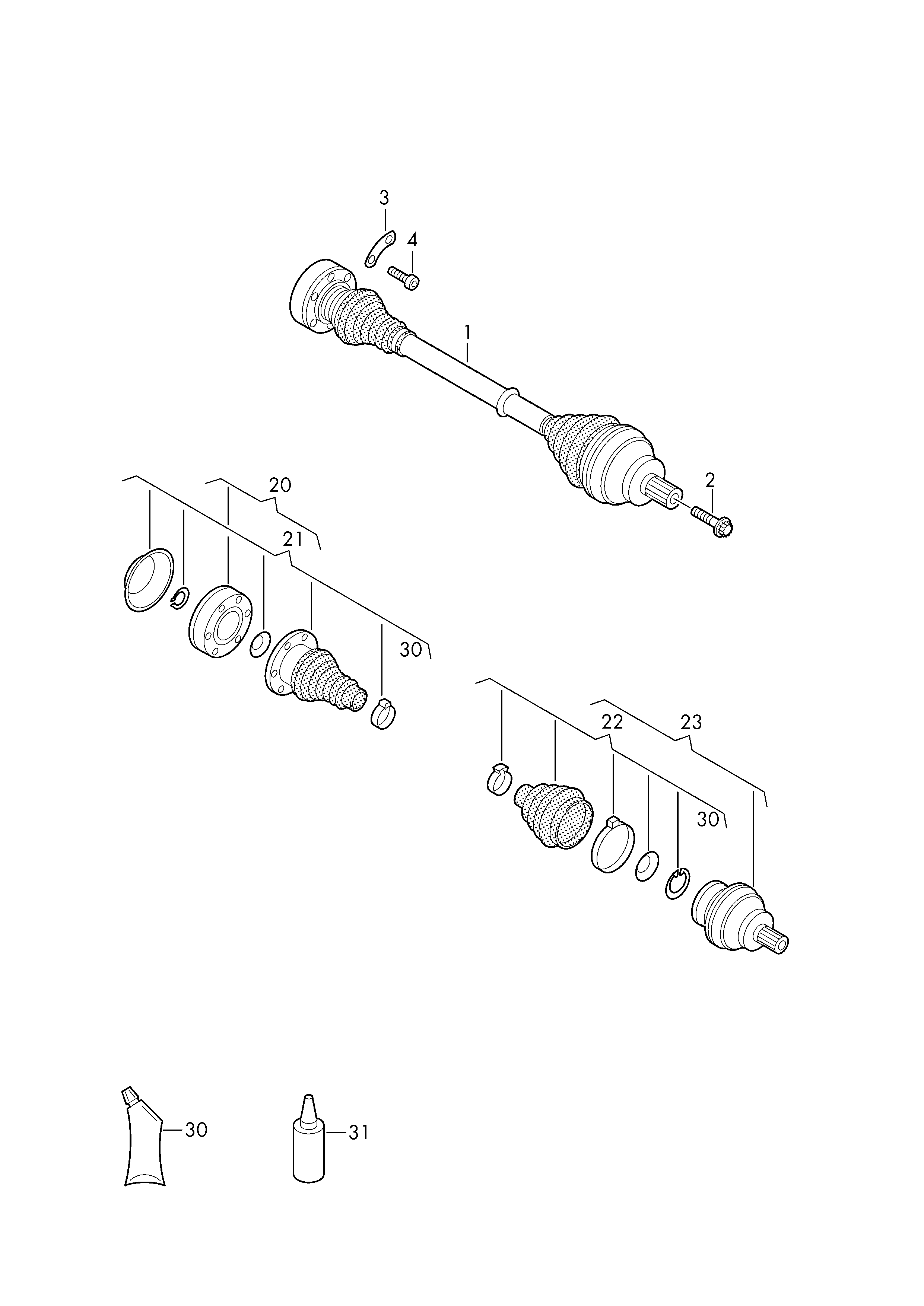 Seat 8V0 598 099 - Шарнирный комплект, ШРУС, приводной вал parts5.com