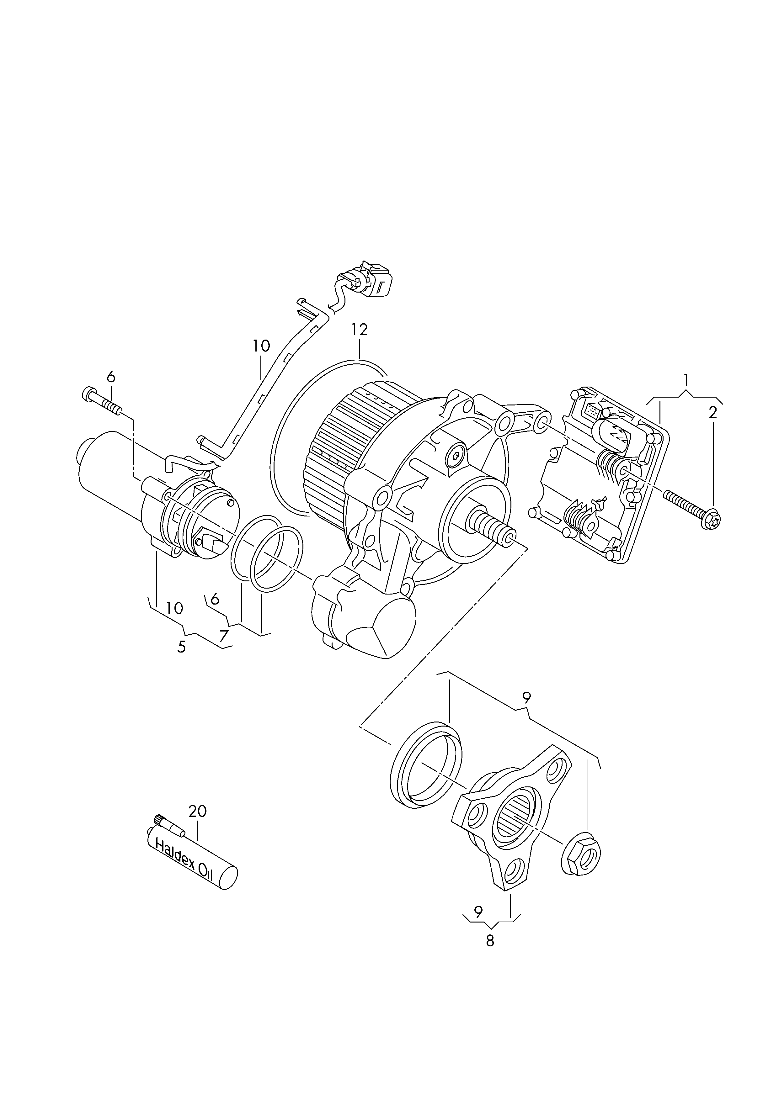 VW 0CQ 598 305 - Conta seti, Servo direksiyon pompası parts5.com