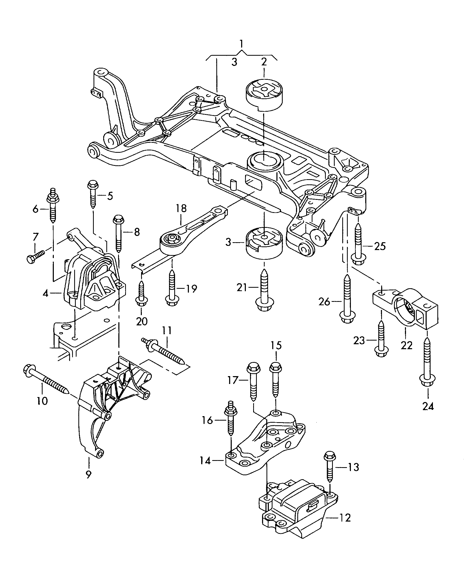 VW 3C0 199 555 S - Suport, transmisie automata parts5.com