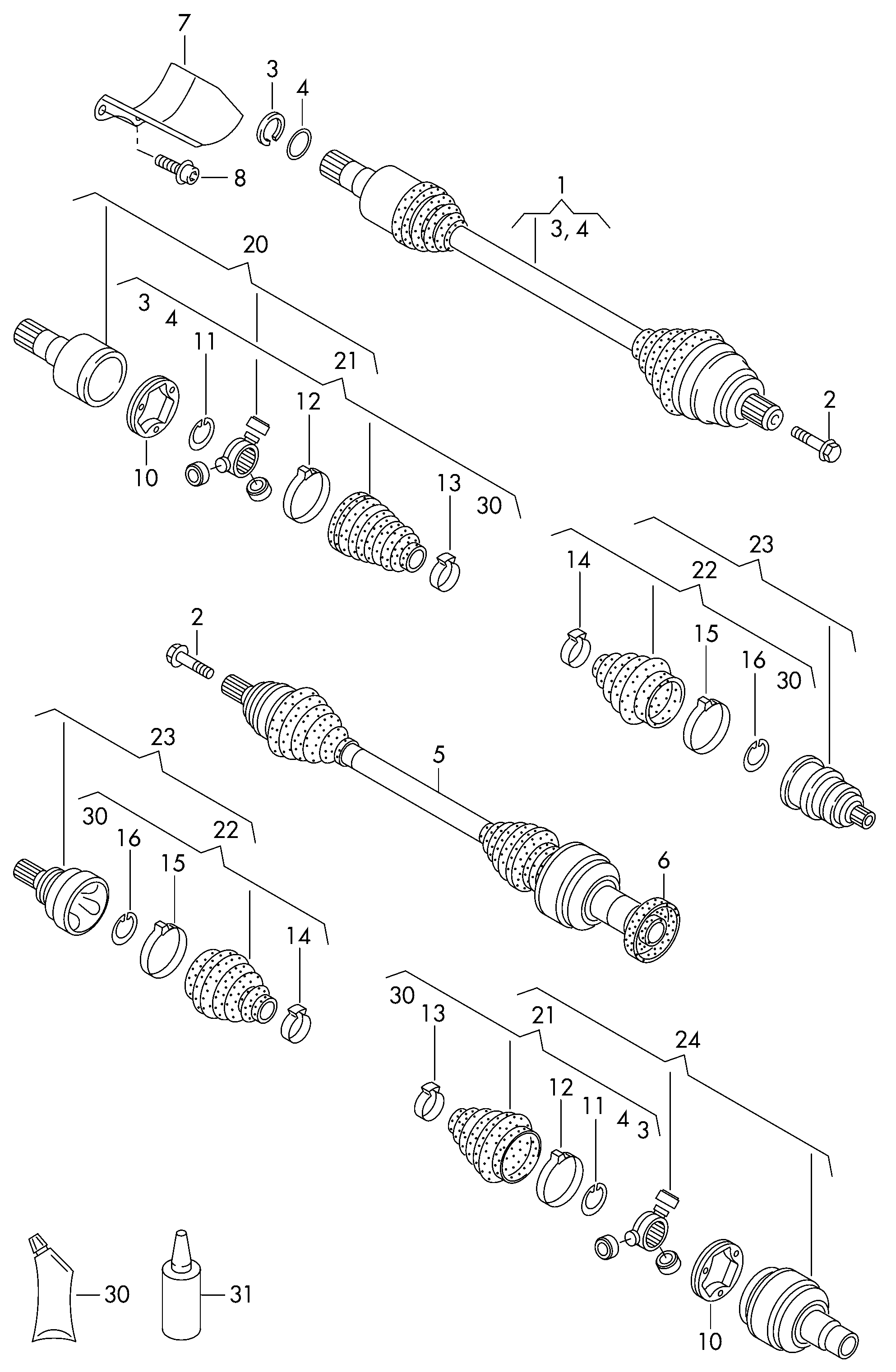 VW 8J0 498 203 - Osłona, wał napędowy parts5.com