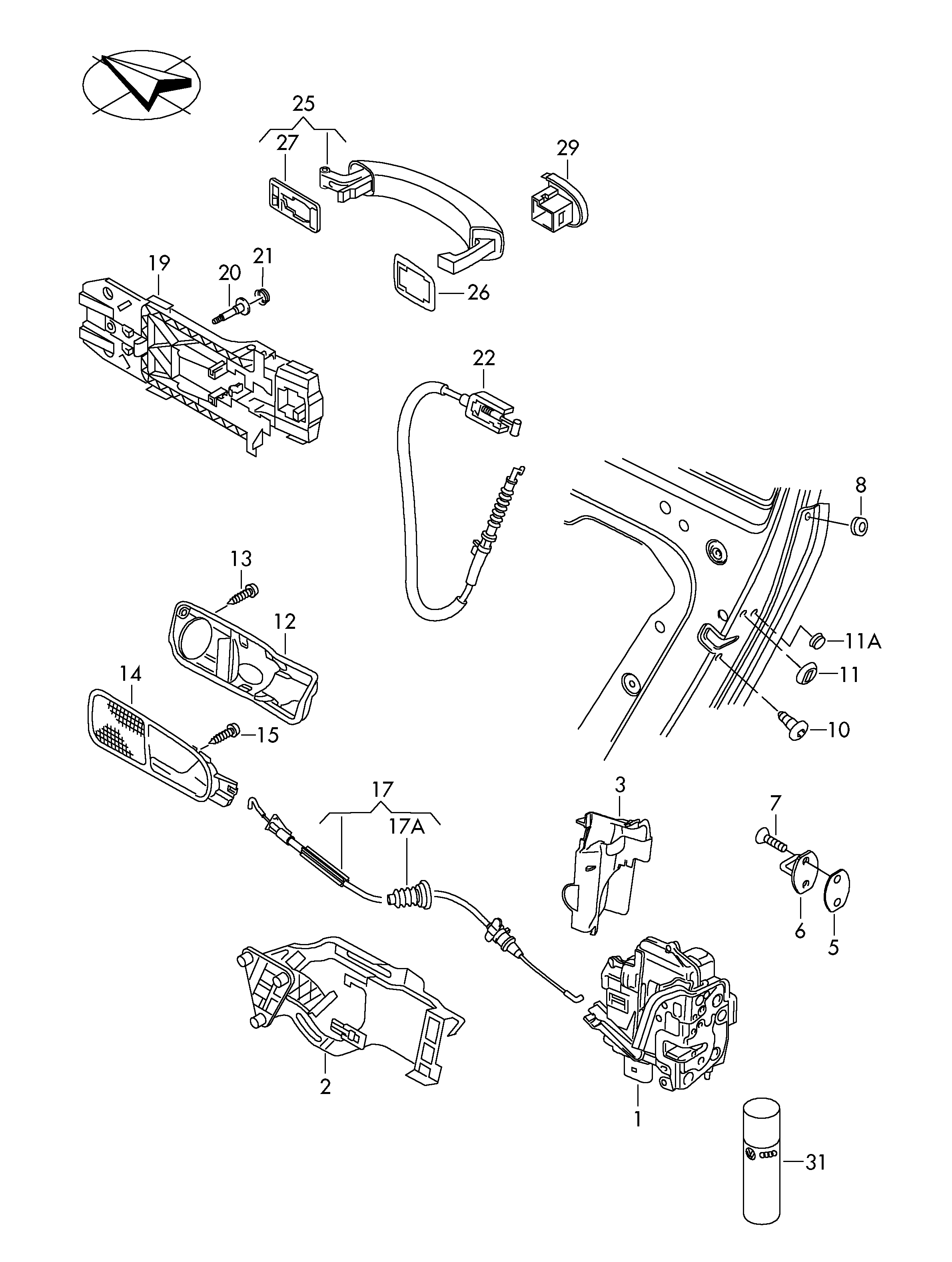 Skoda 5N0 839 885H - Rám rukoväte dverí parts5.com