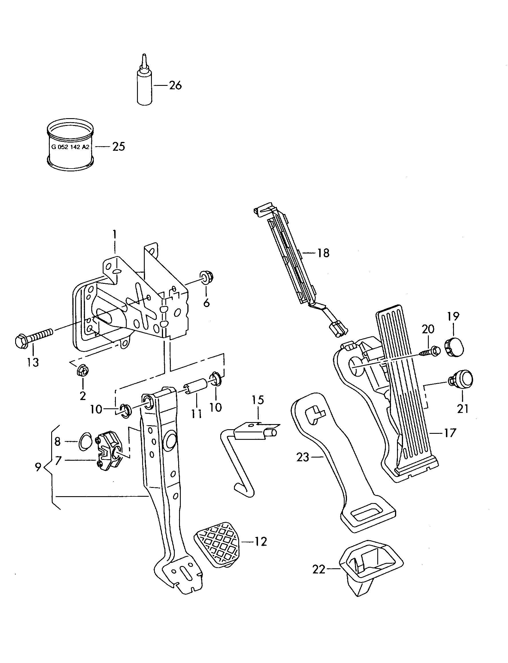 VAG 1K1 723 503 AJ - Set pedale conducere parts5.com