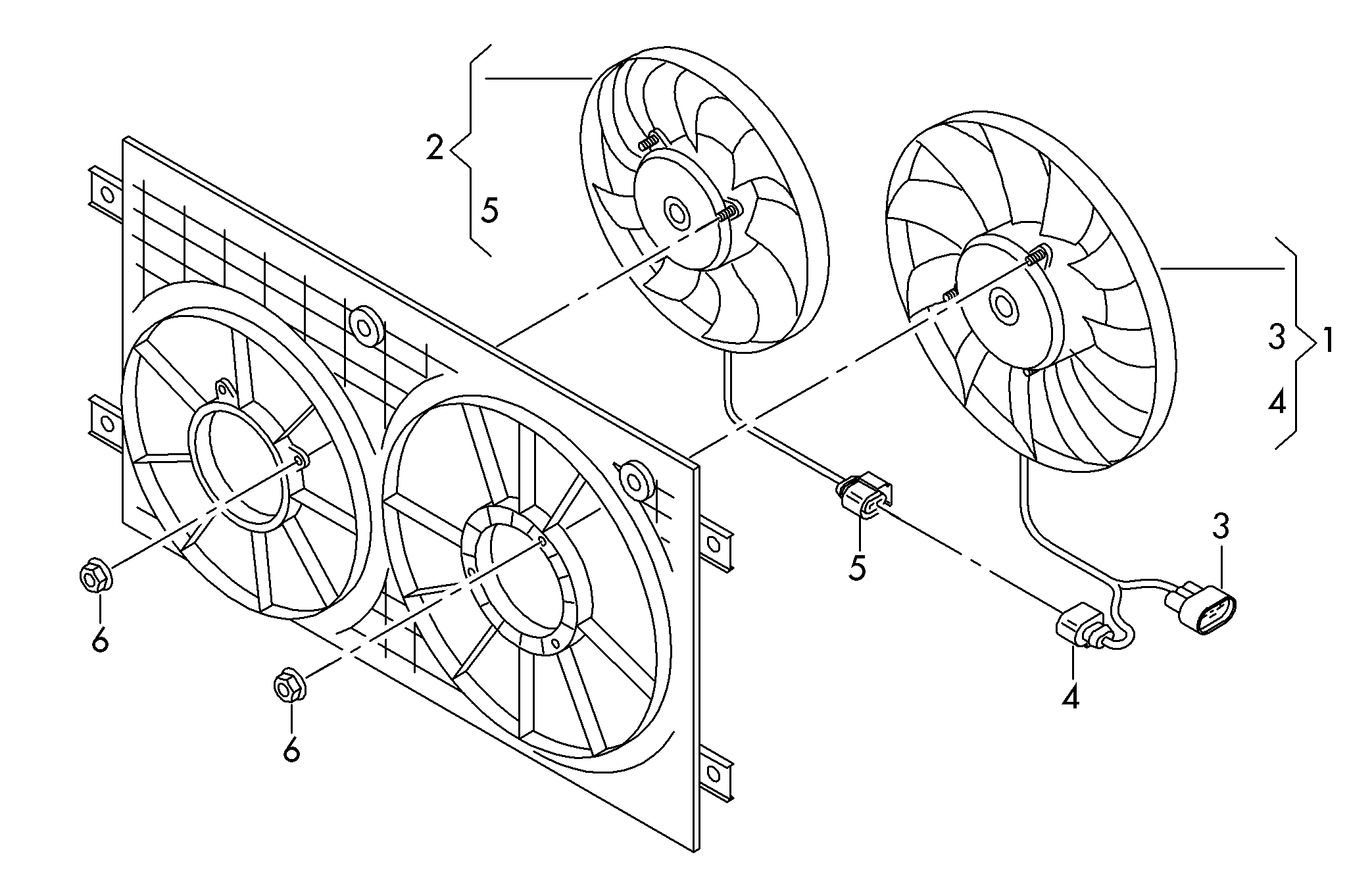 AUDI 1K0 959 455 FJ - Ventilator, radiator parts5.com