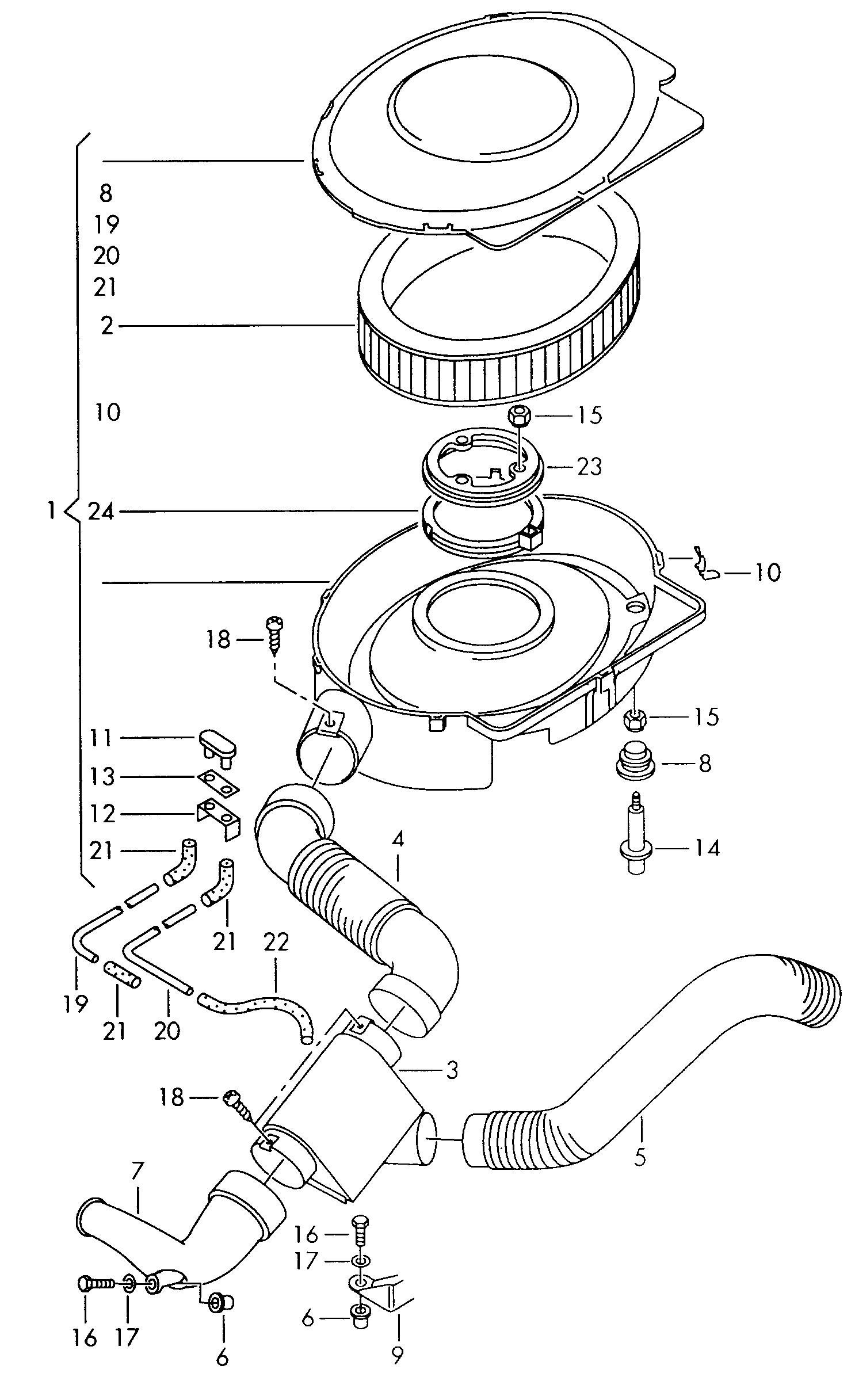 AUDI 032 129 620 - Filtru aer parts5.com