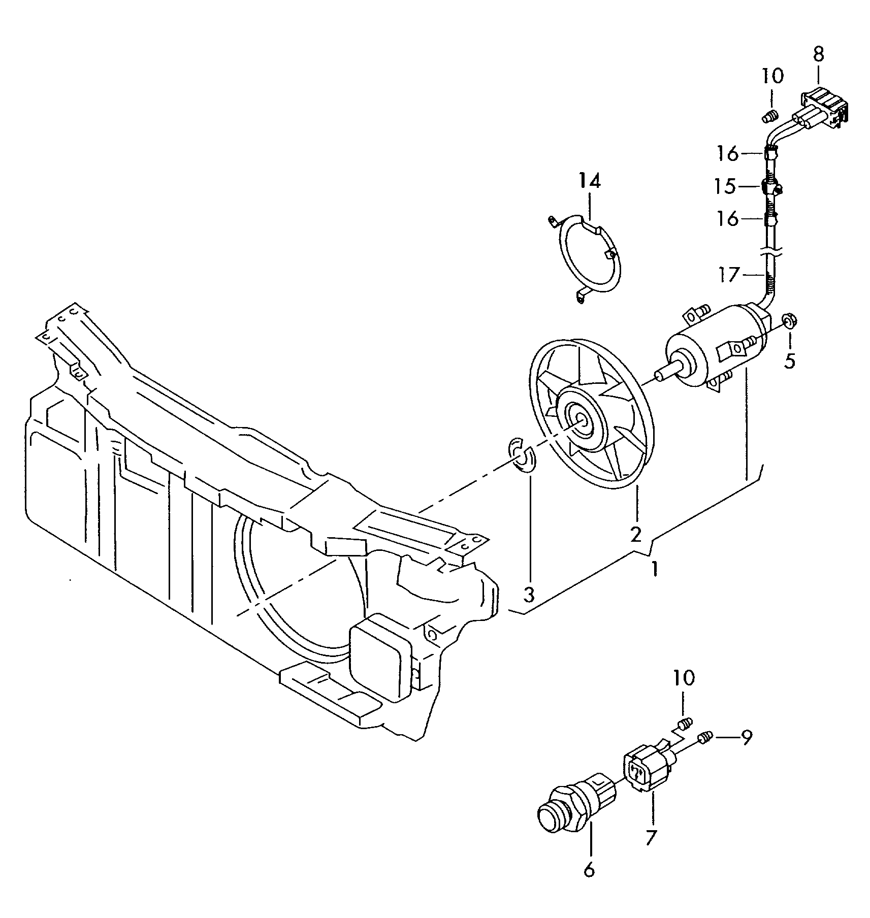 FORD 6N0959465 - Ventilator, radiator parts5.com