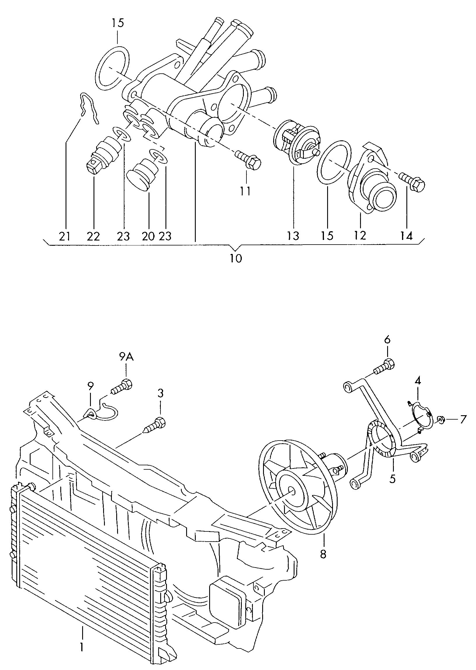 VW 044 121 113 - Thermostat, coolant parts5.com