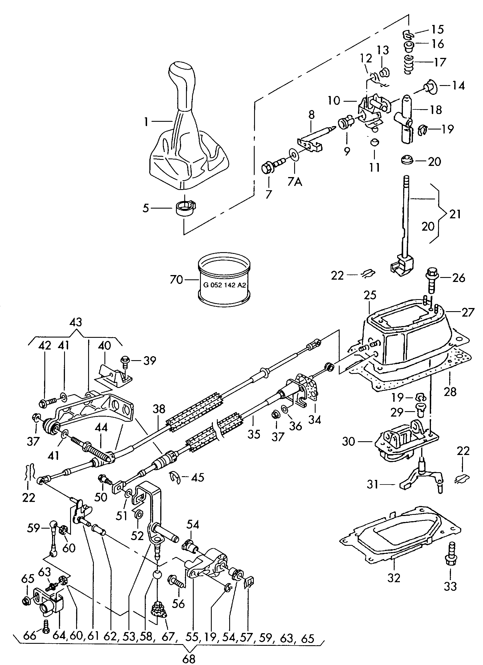 VW 357711166A - Bucsa, levier schimbator viteza parts5.com