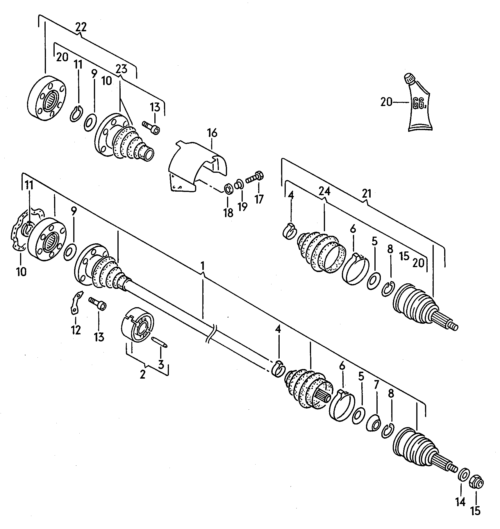 Seat 171 498 103 CX - Шарнирный комплект, ШРУС, приводной вал parts5.com