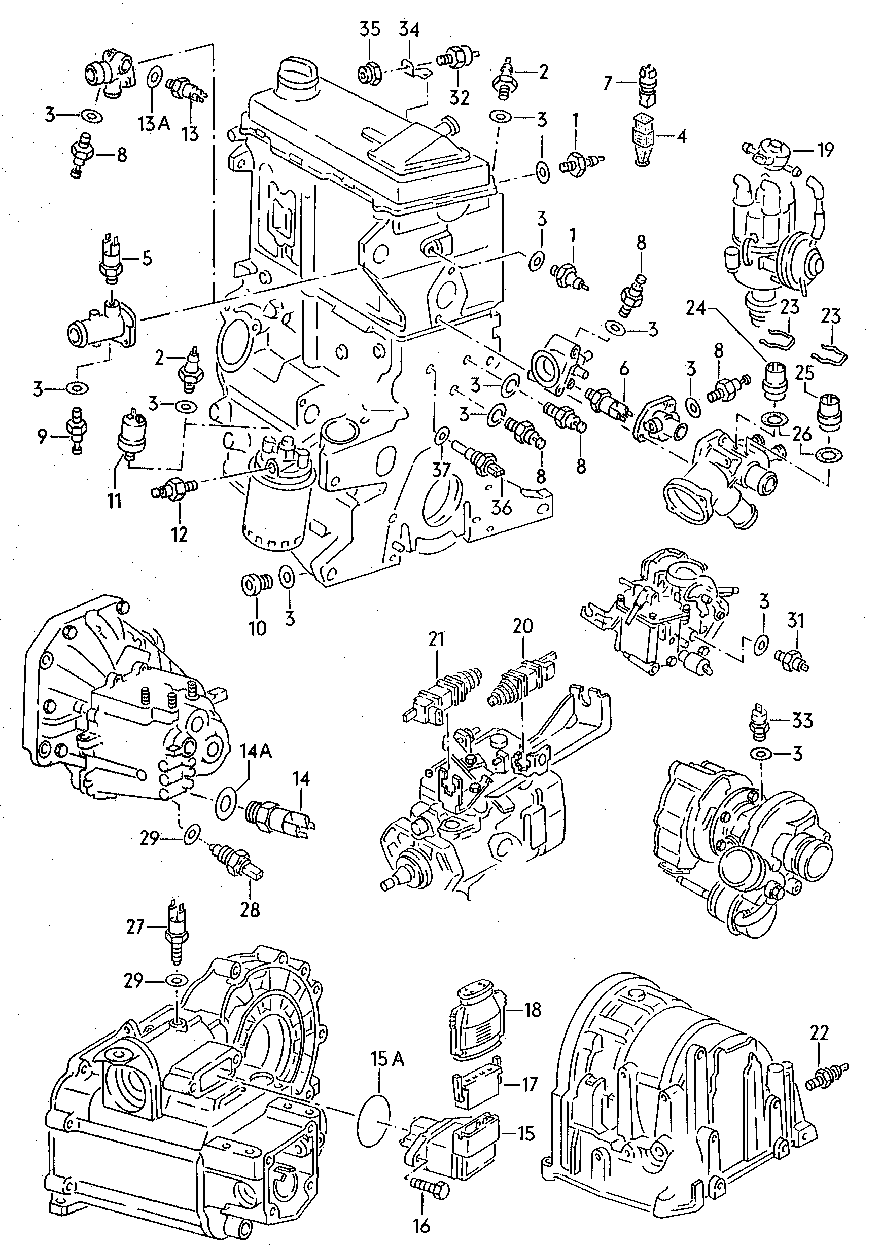 VAG 049 919 563A - Sonde de température, liquide de refroidissement parts5.com