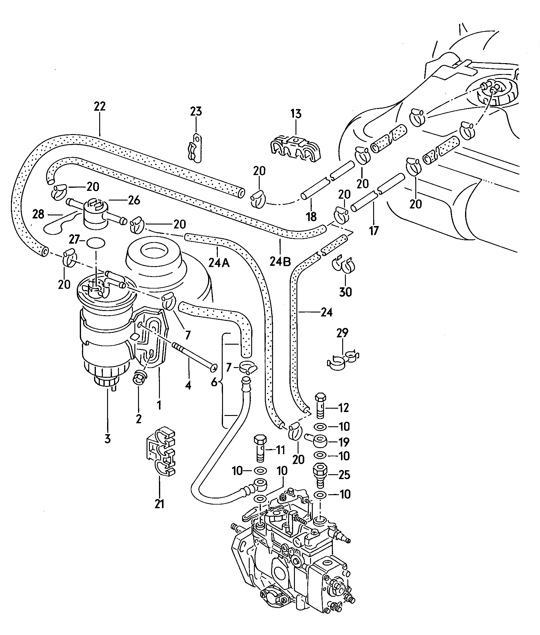 VW 323 127 250 - Zawleczka sprężysta, filtr paliwa (termostat) parts5.com