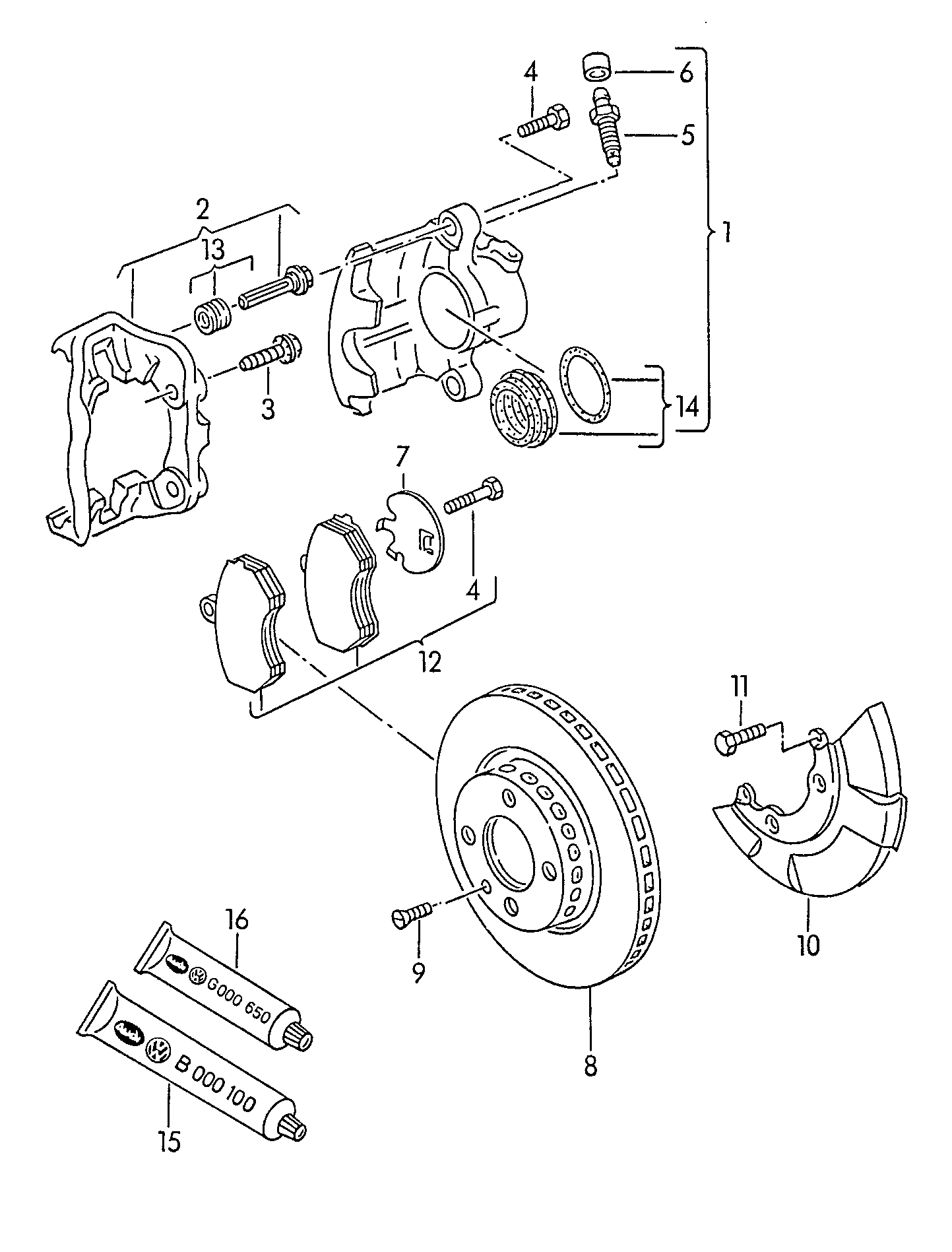 VW 443 615 123 FX - Fren kaliperi parts5.com