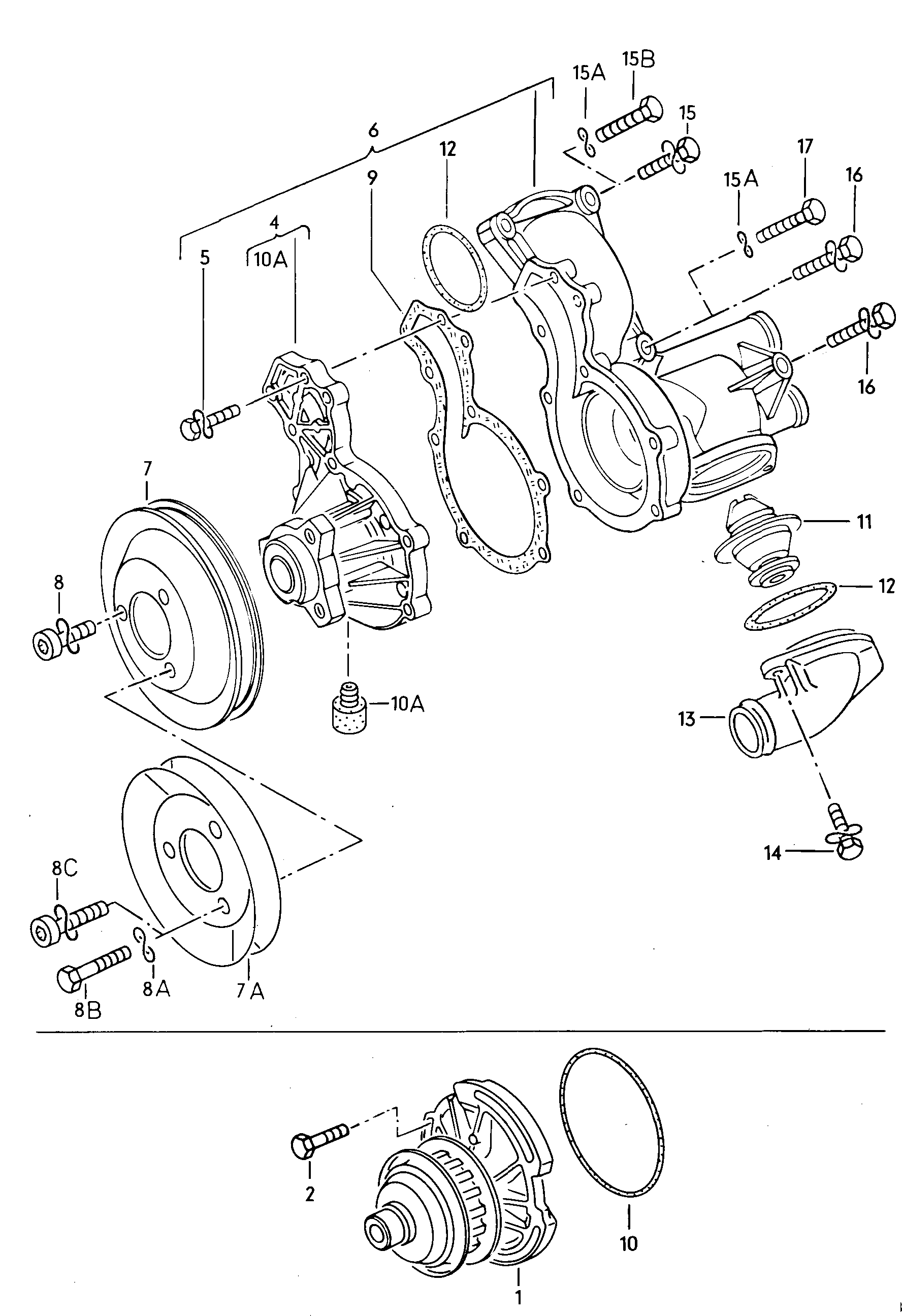 Skoda 055 121 121 F - Flansa lichid racire parts5.com