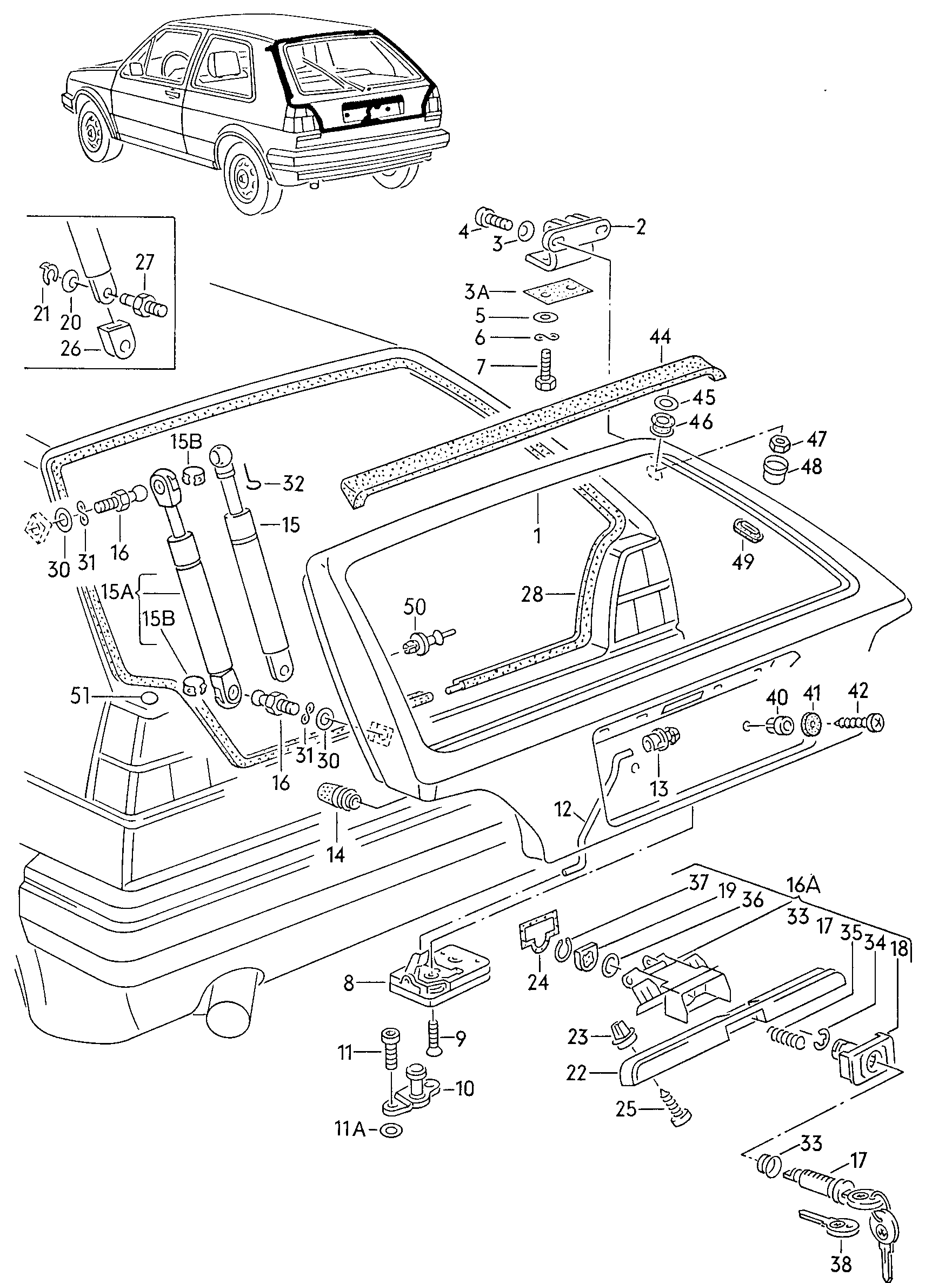 Skoda 191 827 550 B - Amortizor portbagaj parts5.com