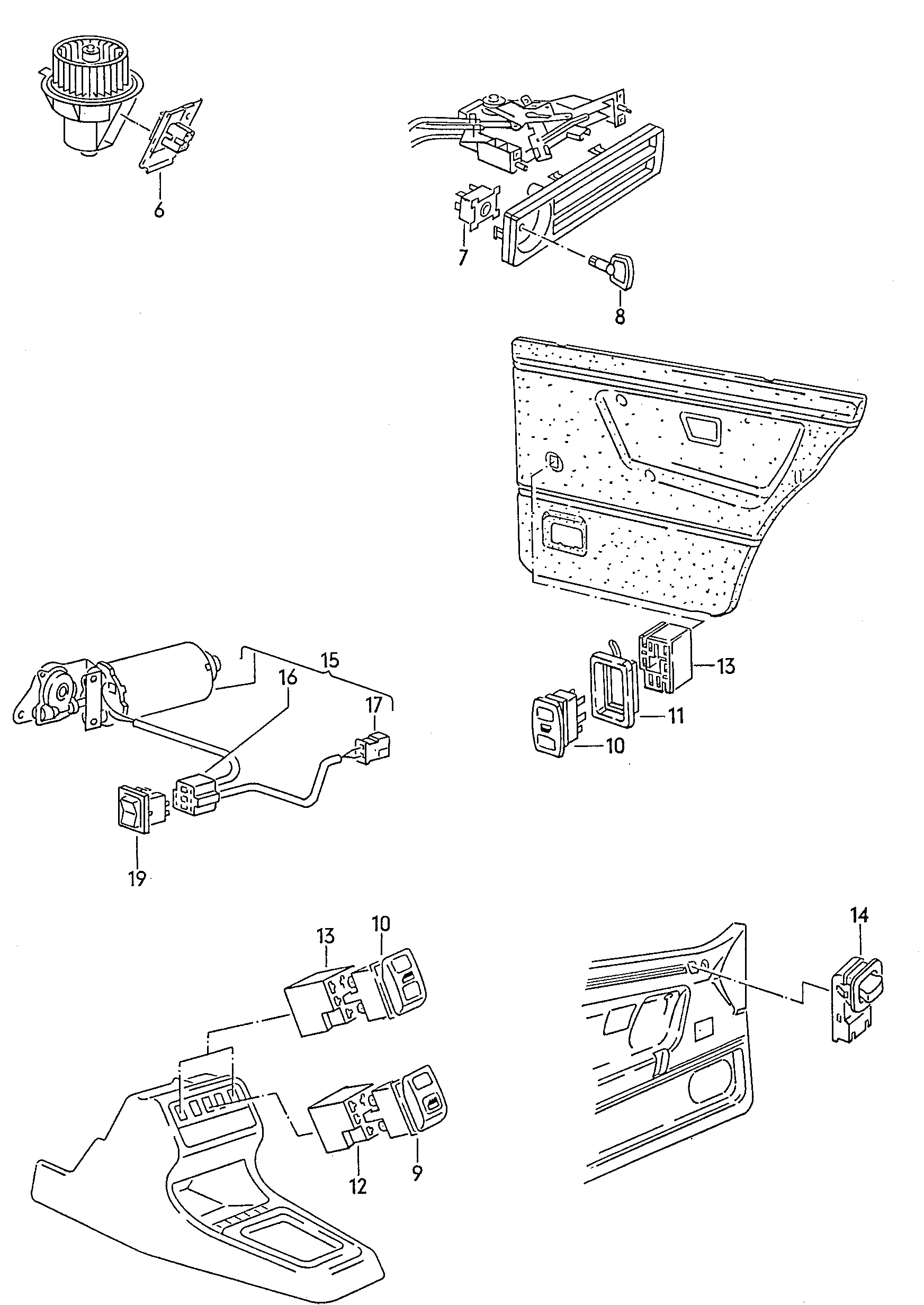 VAG 191 959 855 - Przełącznik, podnośnik szyby parts5.com