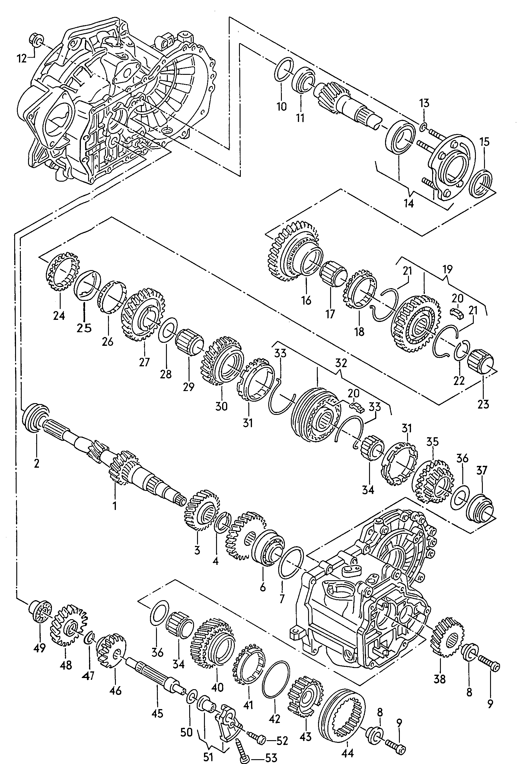 VW 02J 311 325 - Lagar, cutie de viteza parts5.com